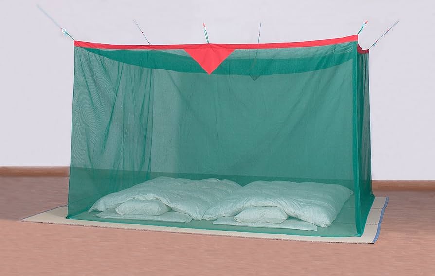 Amazon.co.jp: 日本製 片麻蚊帳 8畳 グリーン タテ糸:綿100％ ヨコ糸