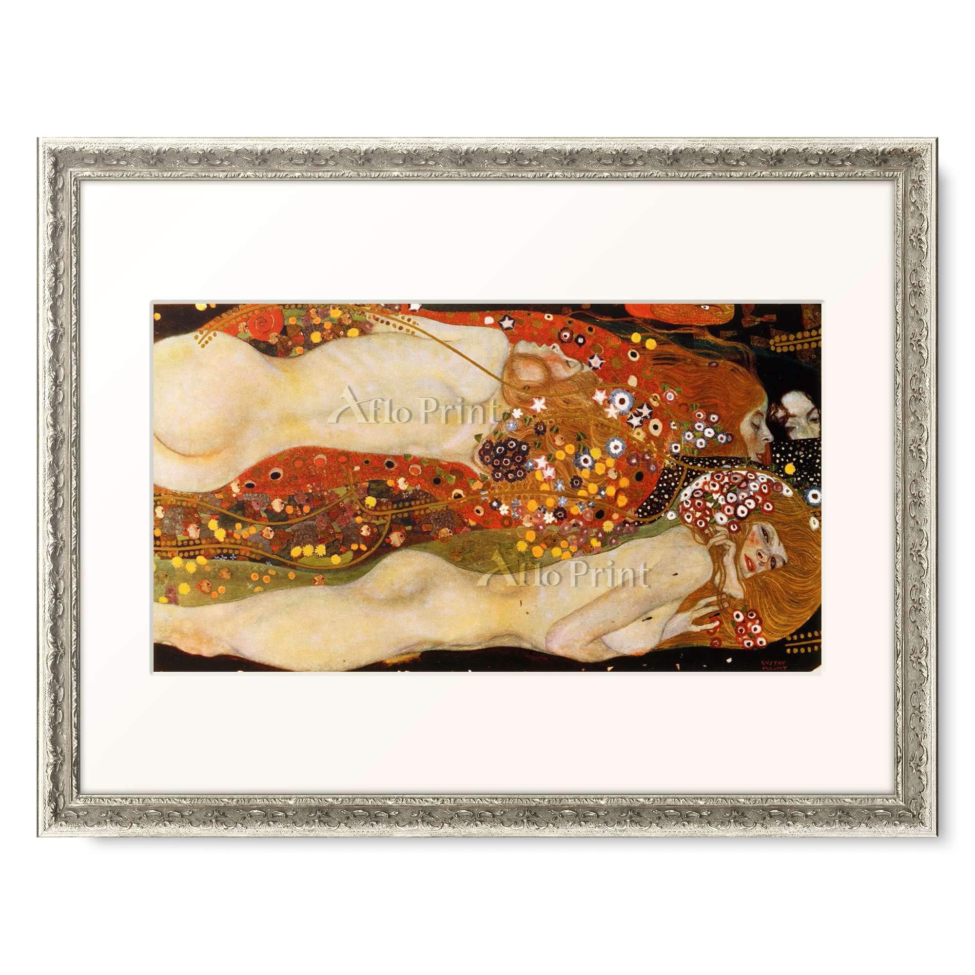 Amazon.co.jp: グスタフ・クリムト Gustav Klimt 「水蛇 II」 額装