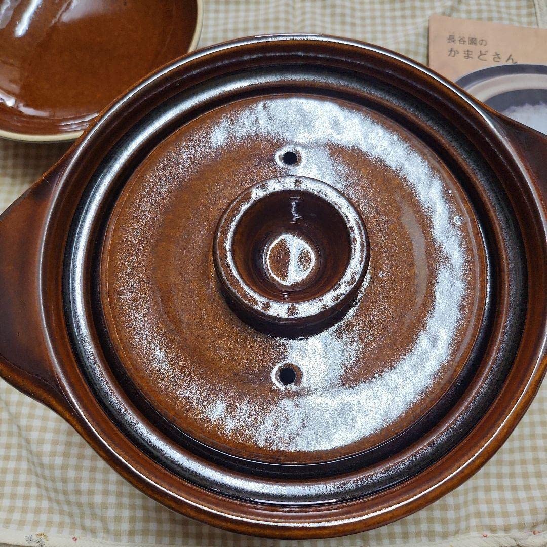 Amazon.co.jp: 長谷園 かまどさん3合 伊賀焼炊飯土鍋 アメ色 : ホーム