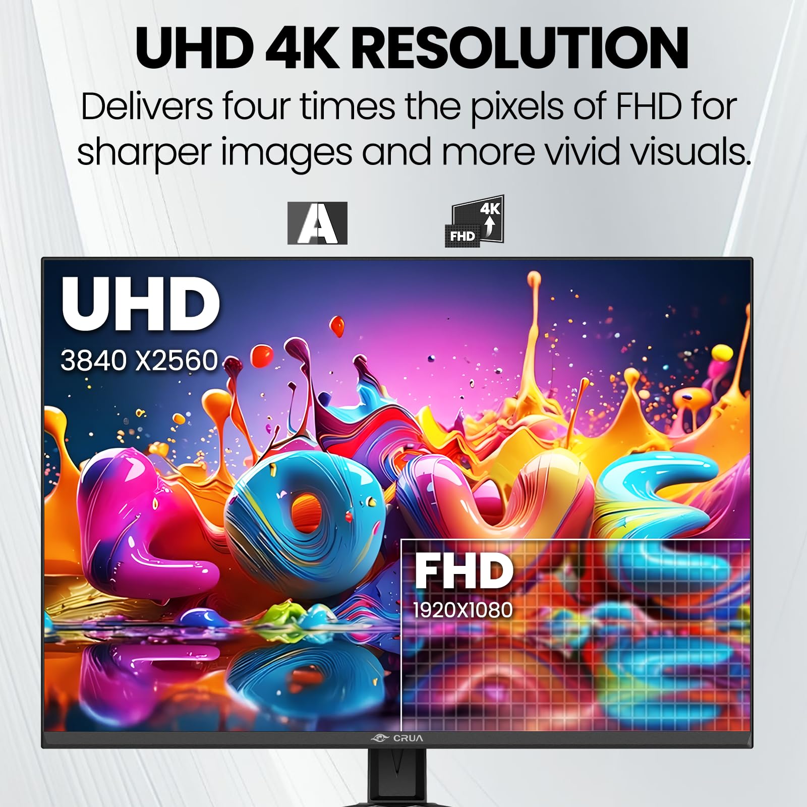Amazon.co.jp: CRUA 28インチモニター、4K UHD+(3840×2560P)IPS 60Hz