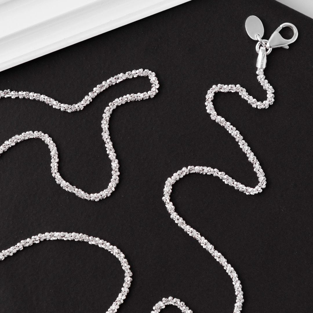 Amazon.com: Amberta Italian 925 Sterling Silver Diamond Chain for