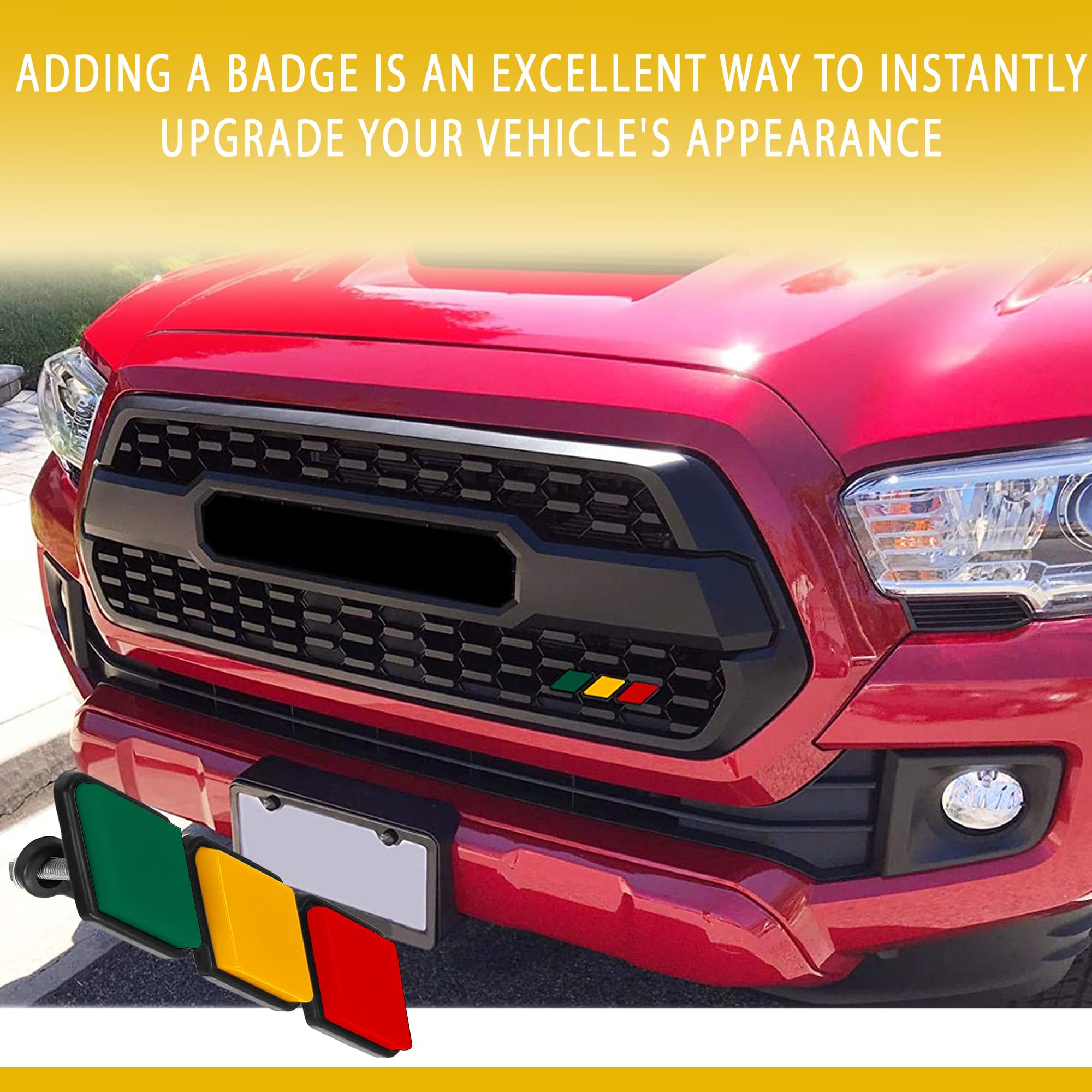 Amazon | 標準グリルバッジ(ラスタスキーム) | エンブレム | 車＆バイク