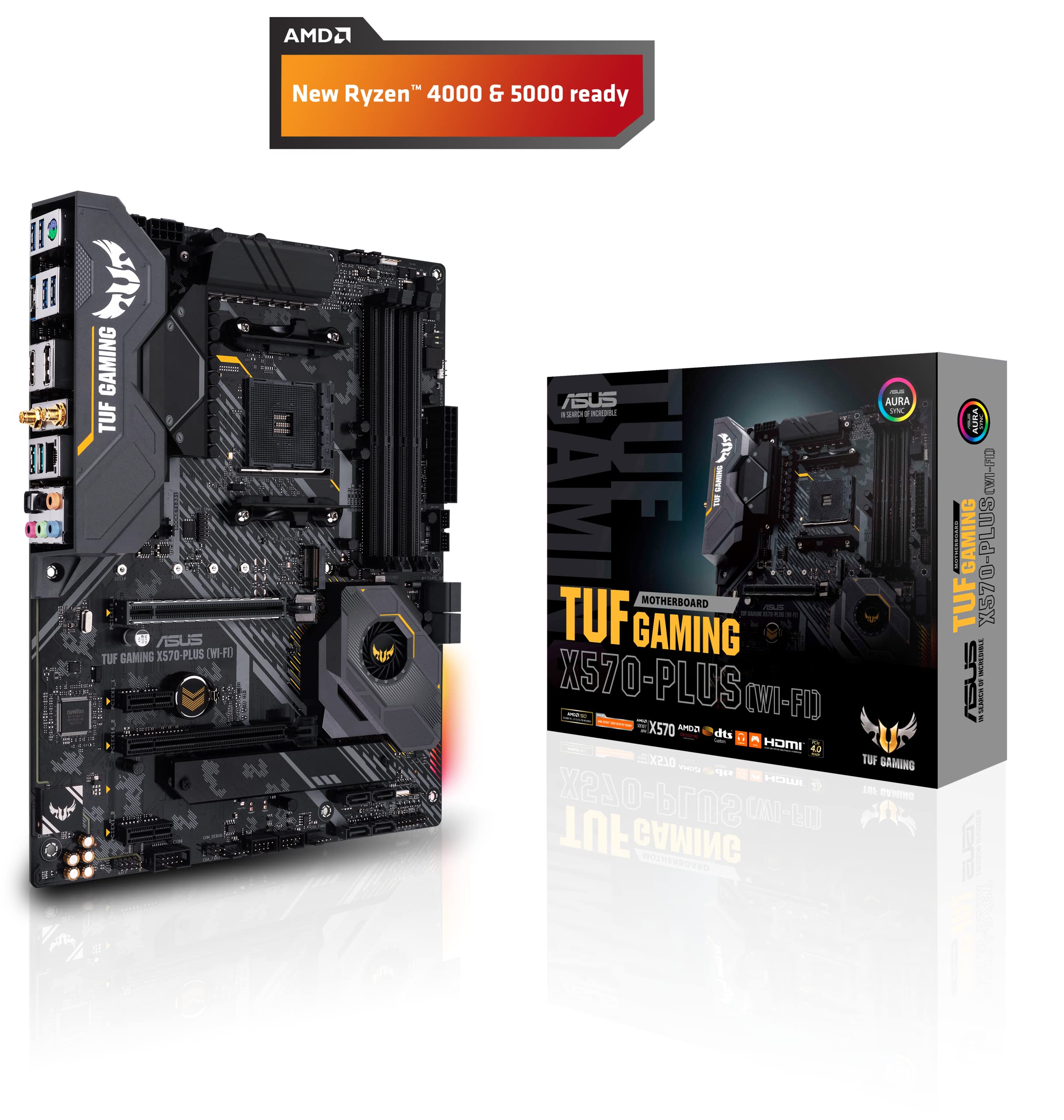 ASUS Placa mãe AM4 TUF Gaming X570-Plus (Wi-Fi) AM4 Zen 3 Ryzen