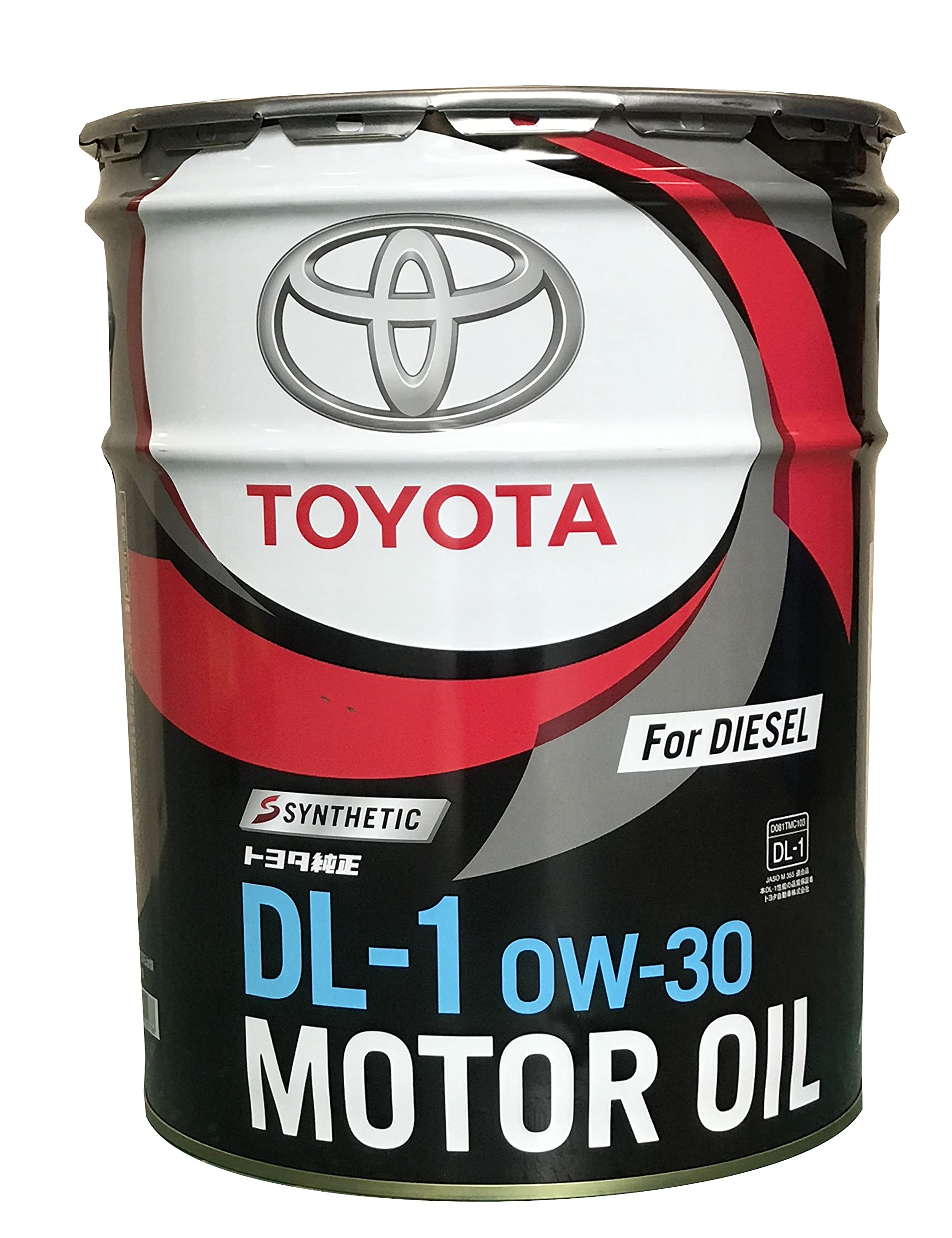Amazon.co.jp: TOYOTA ディーゼルエンジンオイル DL-1 0W30 20L品番