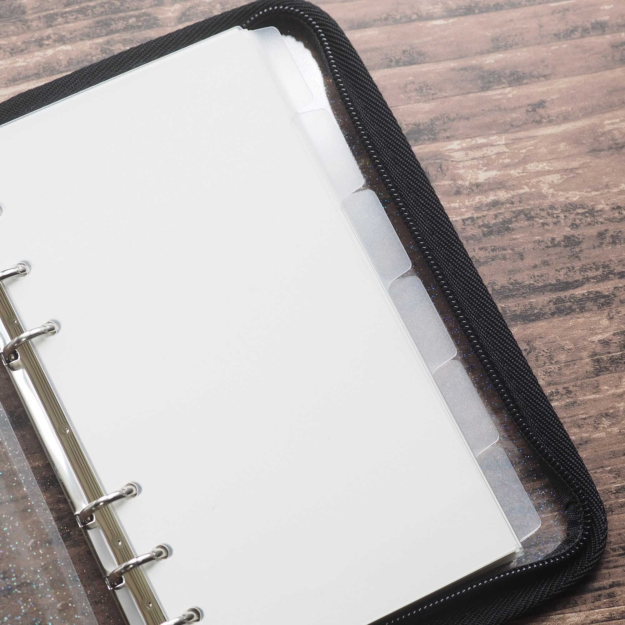 Amazon.co.jp: TSUKURIRO 半透明 プラスチック インデックス 6穴