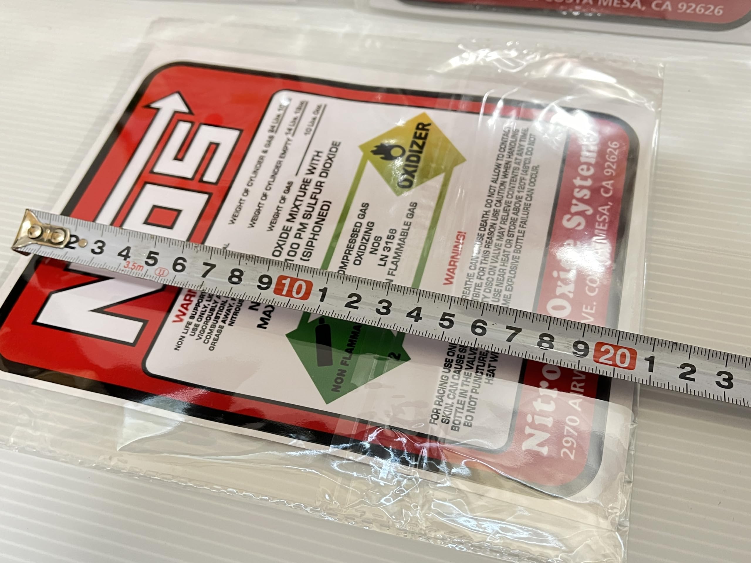 Amazon.co.jp: 【 NOS ステッカー BIG デカール シール 】 (20㎝×15