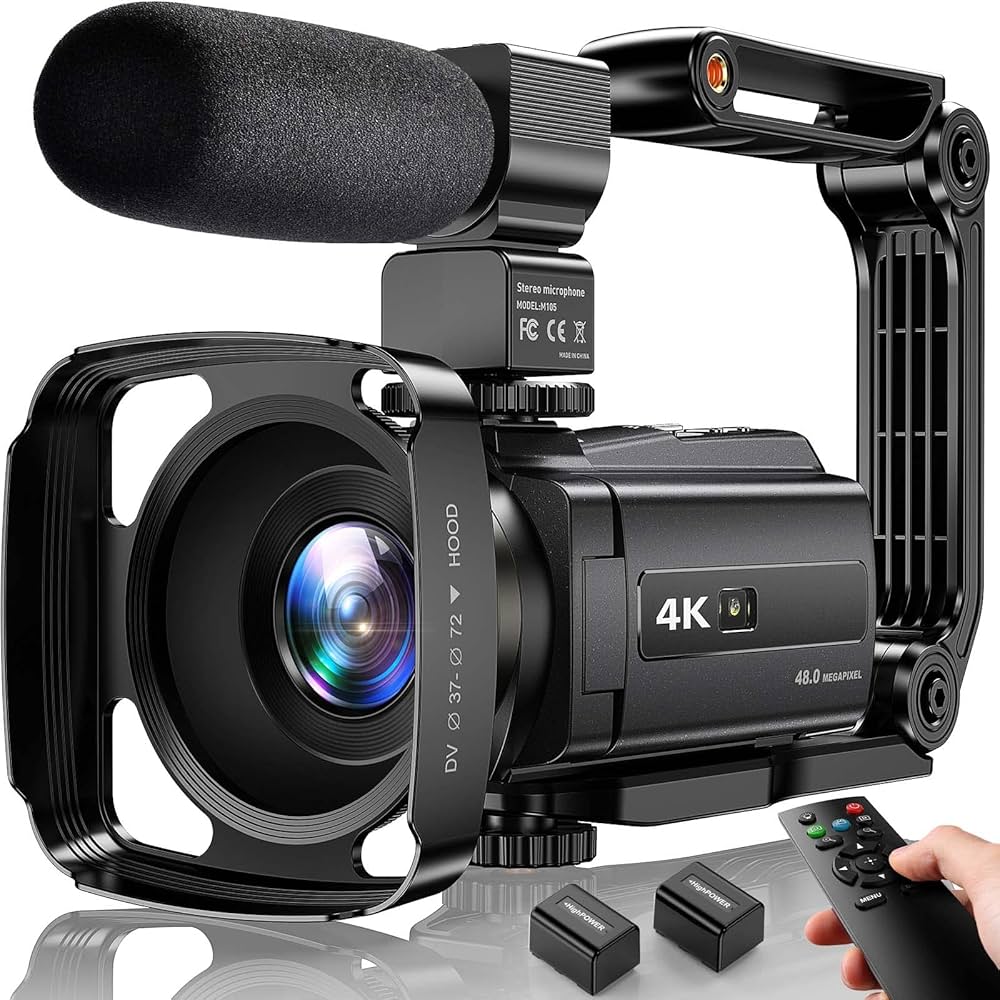 Amazon | 4K Video Camera Camcorder 48MP UHD WiFi IR Night Vision