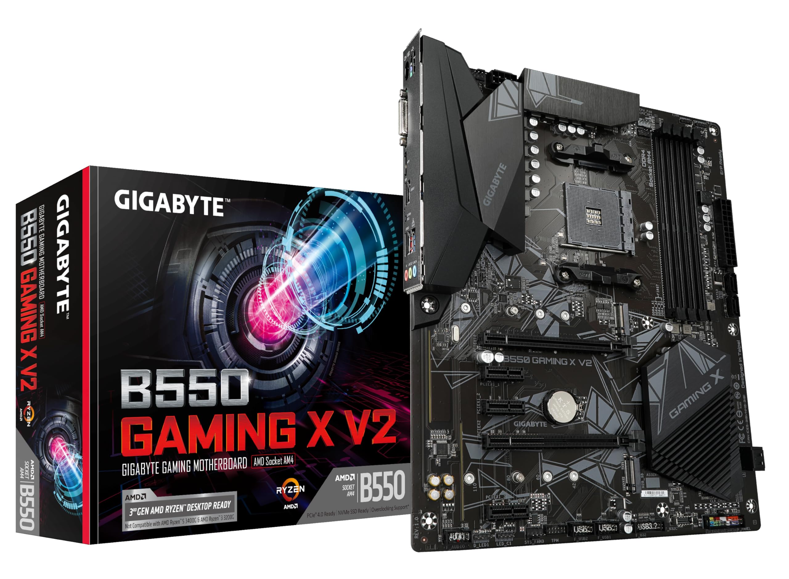 Placa Mãe Gigabyte B550 GAMING X V2 (AM4/4xDDR4/HDMI/DVI-D/USB 3.2