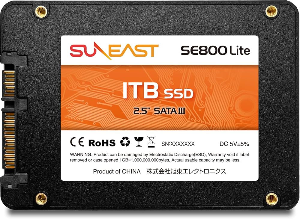 Amazon | SUNEAST 内蔵SSD 1TB 2.5インチ 3D NAND採用 SATA3 6Gb/s 7mm