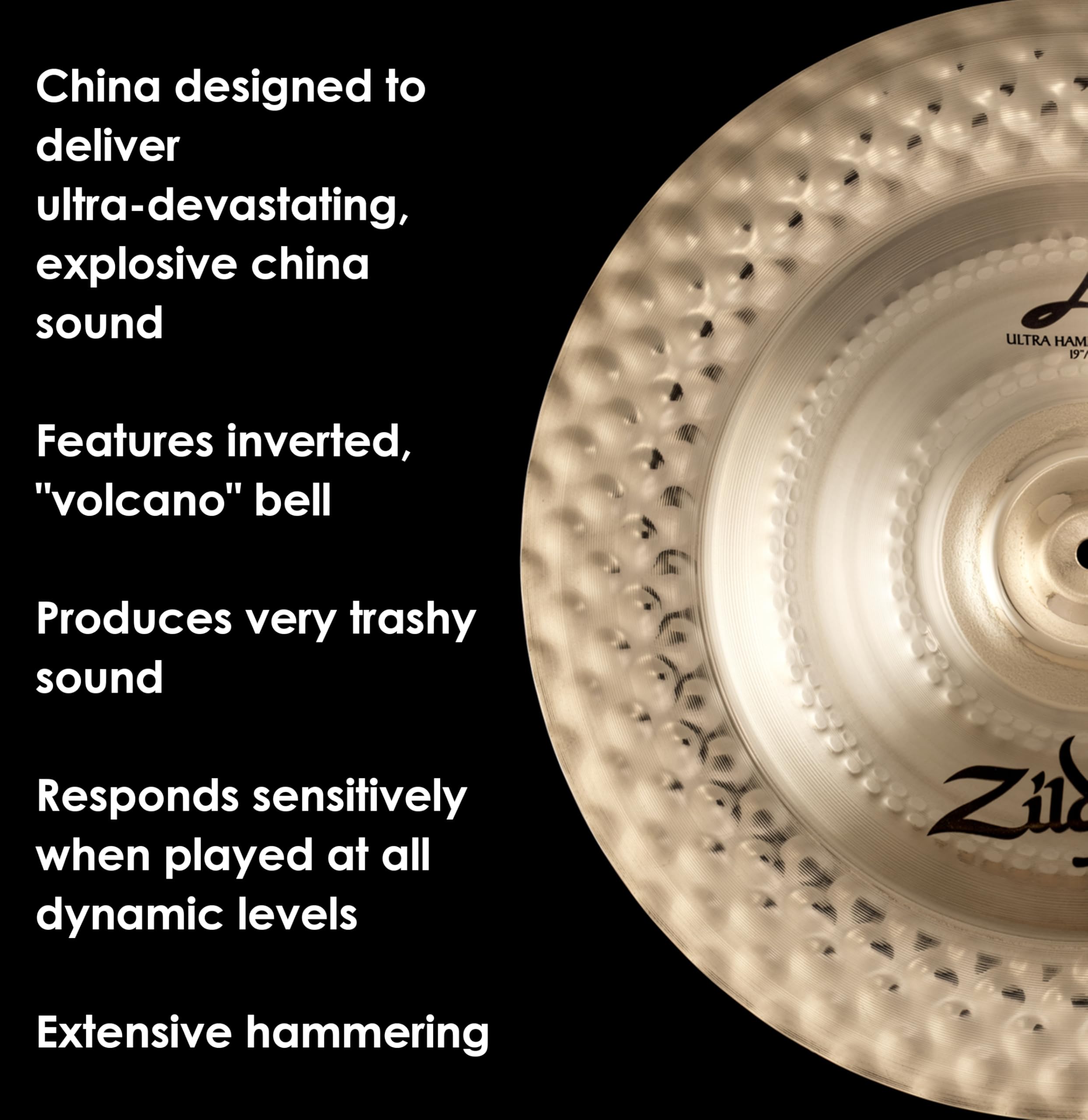 Amazon.com: Avedis Zildjian Company Ultra Hammered China - 19