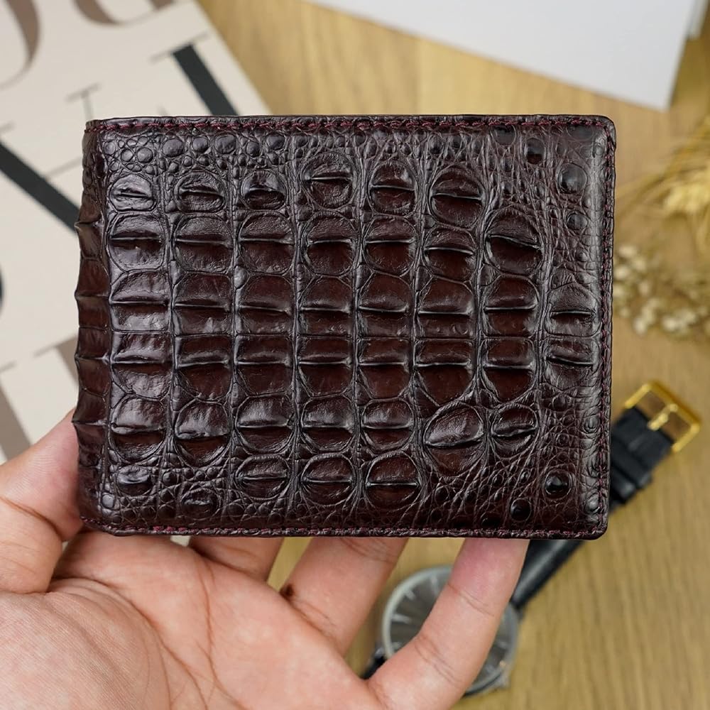 Amazon | [vinacreations] クロコダイル 無双財布 メンズ ブラウン