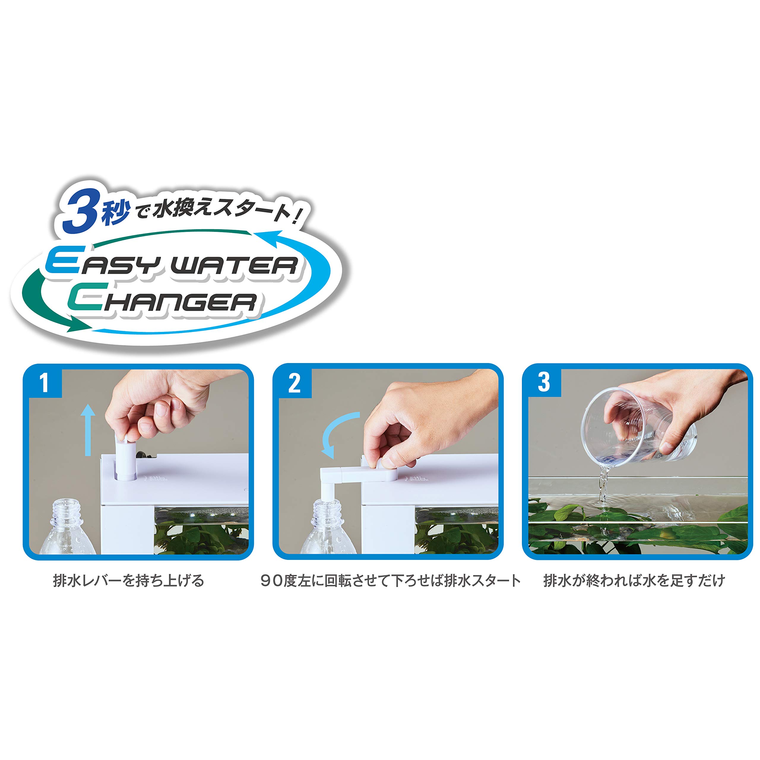 Amazon | GEX AQUARIUM ラクテリア 水換え簡単水槽 フィルター・LED