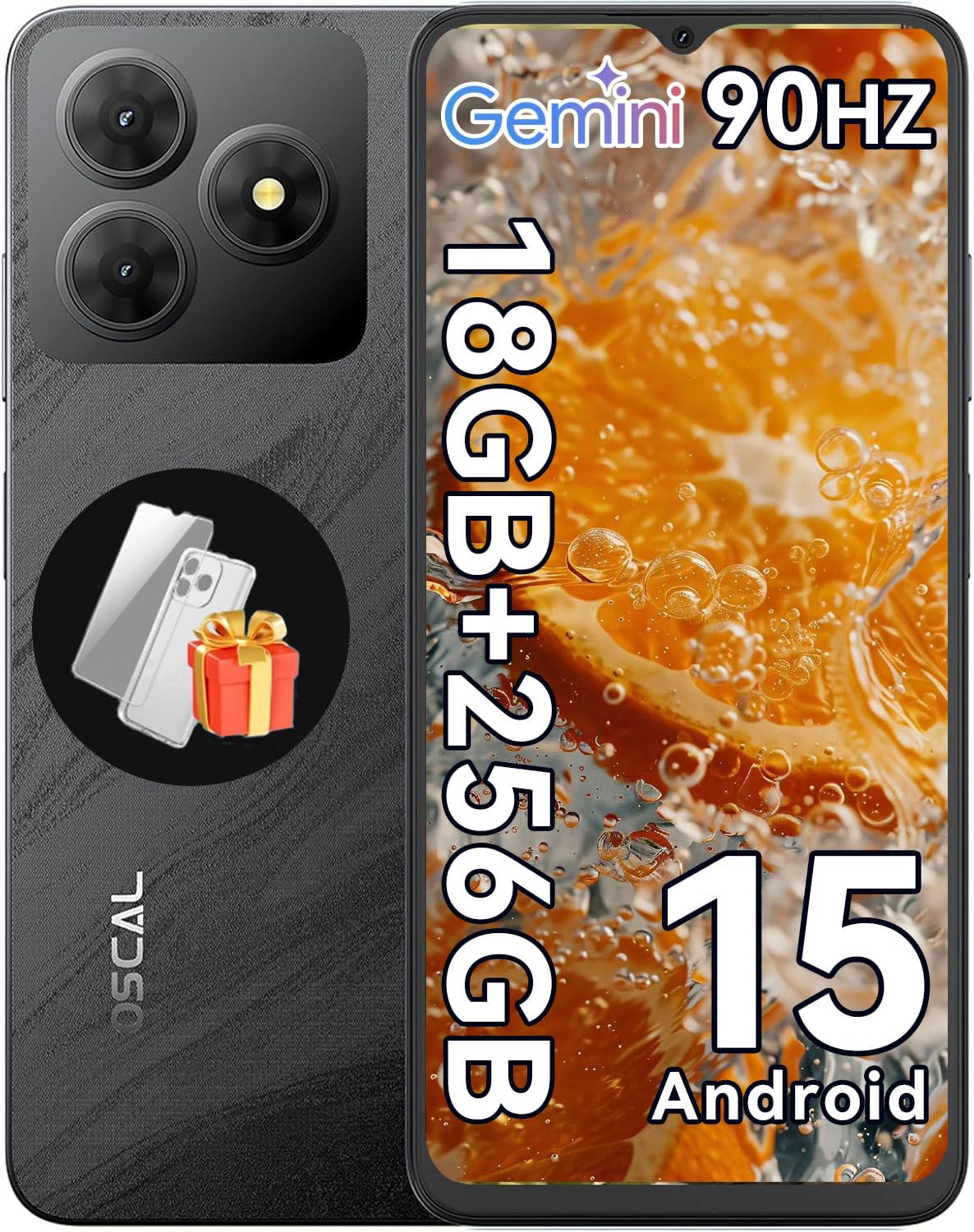 Amazon | OSCAL Flat2 Android15 スマートフォン本体 18GB+256GB+2TB