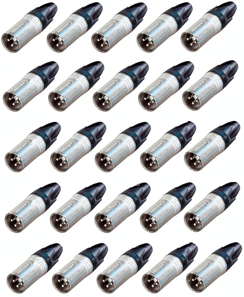 Amazon.com: 25 Pack Neutrik NC3MXX 3 Pin Male XLR Mic Connector