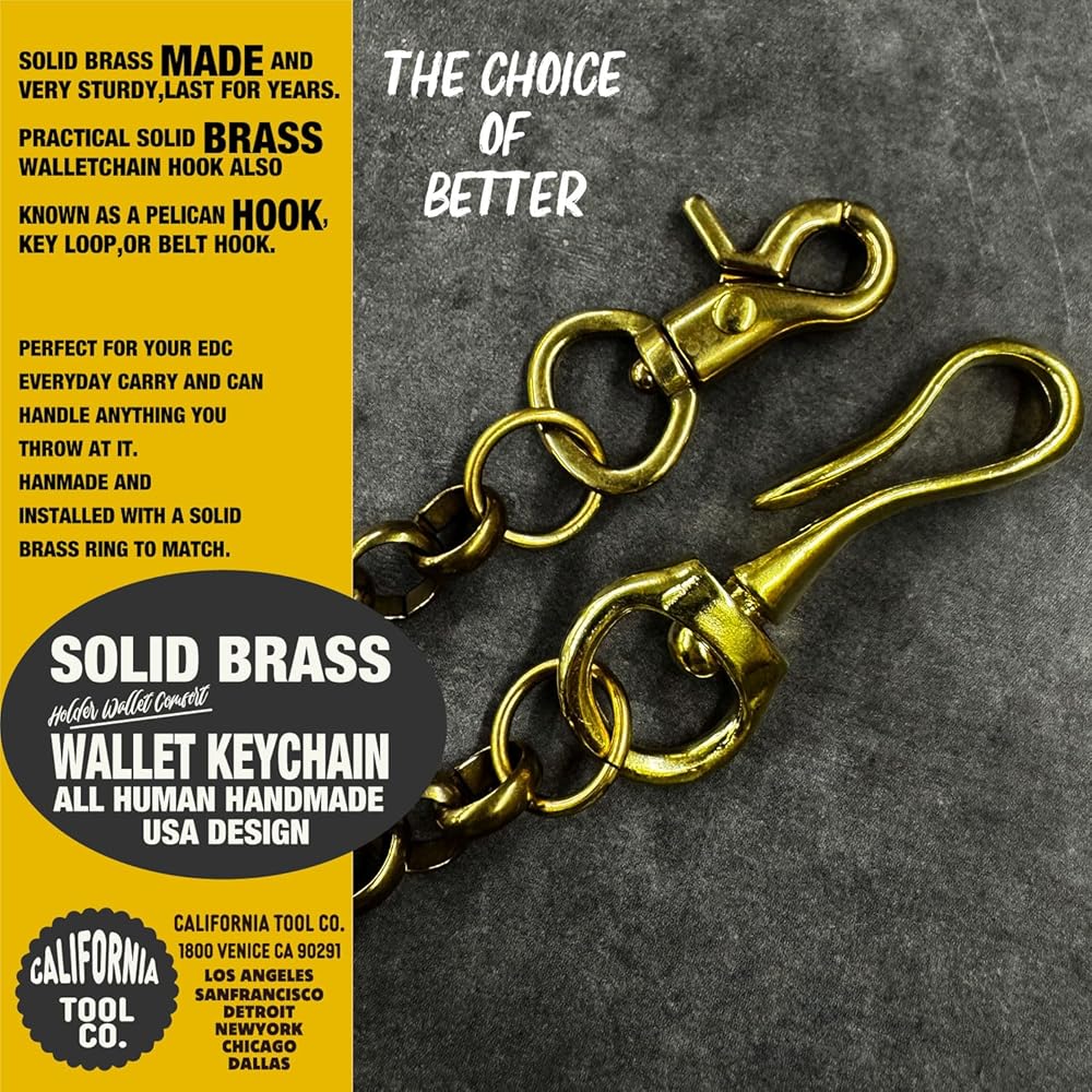 Amazon.co.jp: 【CALIFORNIA TOOLS】真鍮 ブラス ウォレットチェーン
