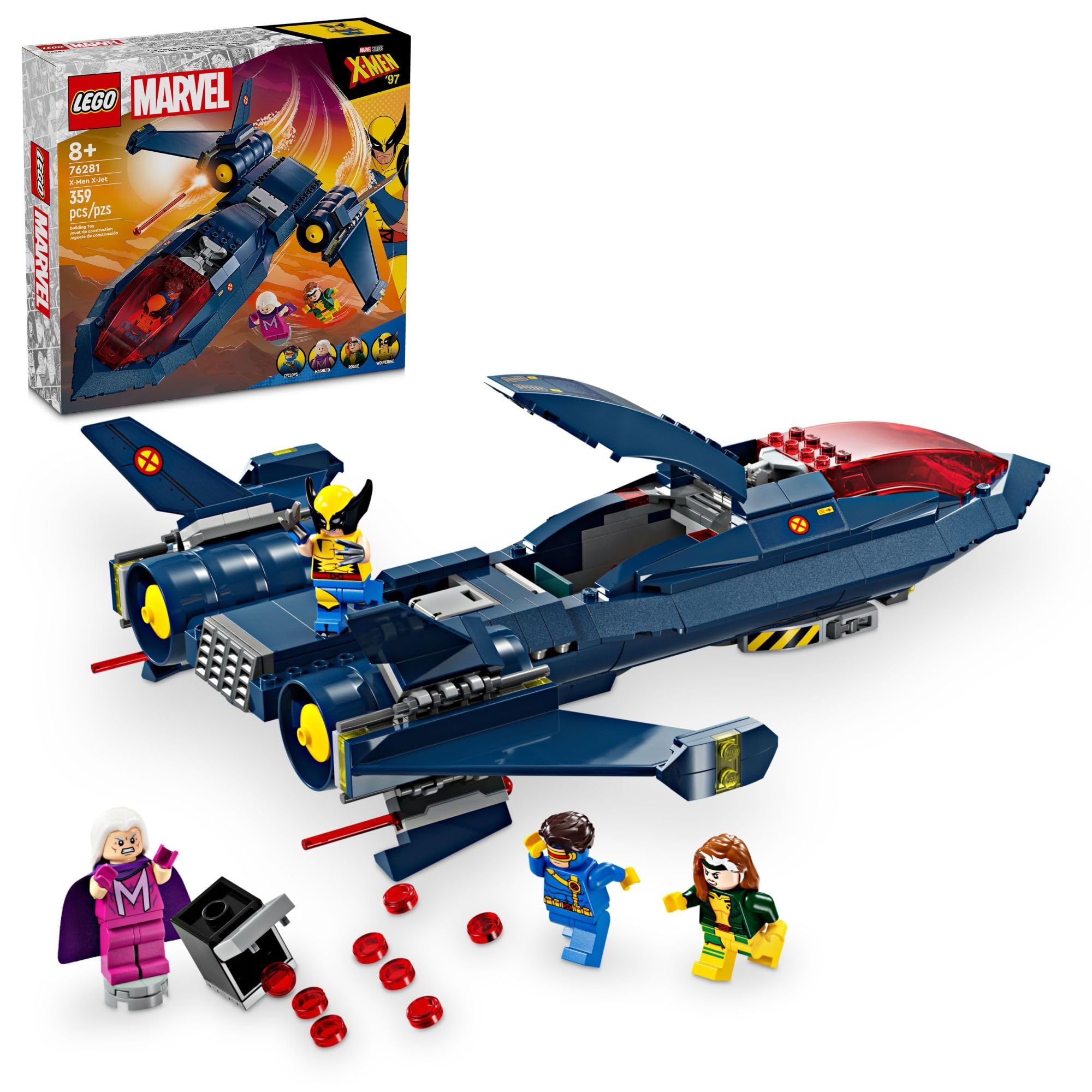 LEGO Set Super Heroes Marvel 76281 X-Jet dos X-Men 359 peças