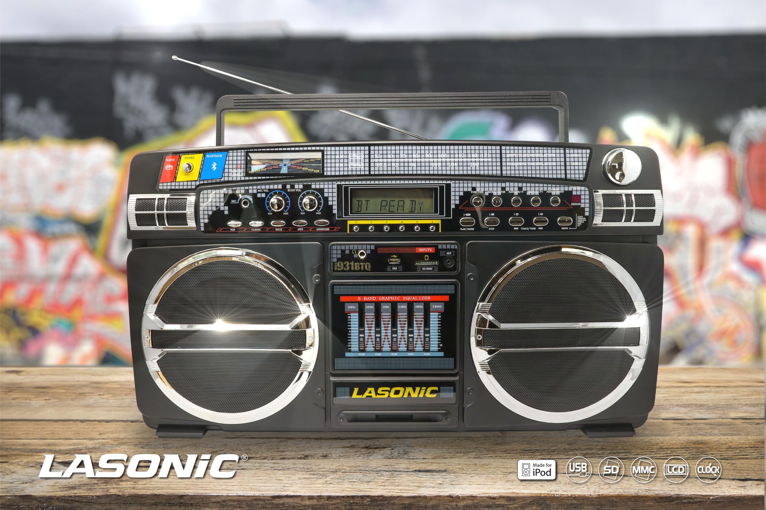Lasonic i-931 ポータブル音楽システム Amazon.com: Lasonic i-931BT