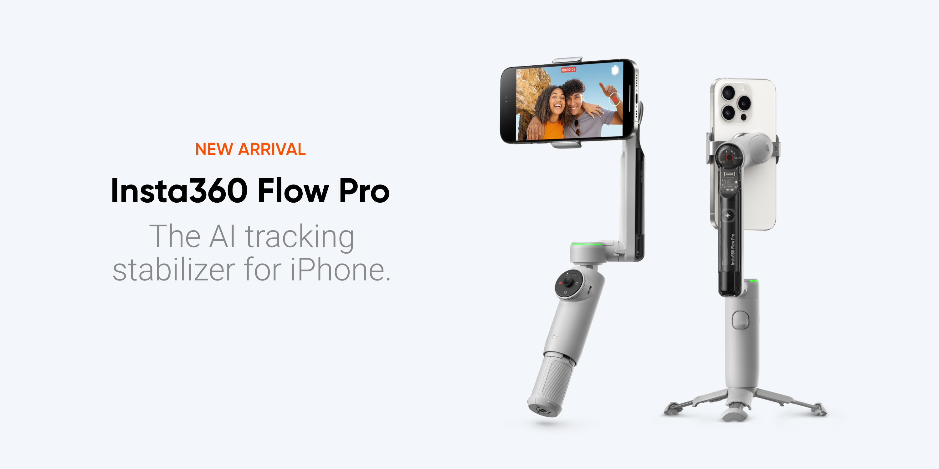 Insta360 Flow Pro - AI-Powered Gimbal Stabilizer for Smartphone