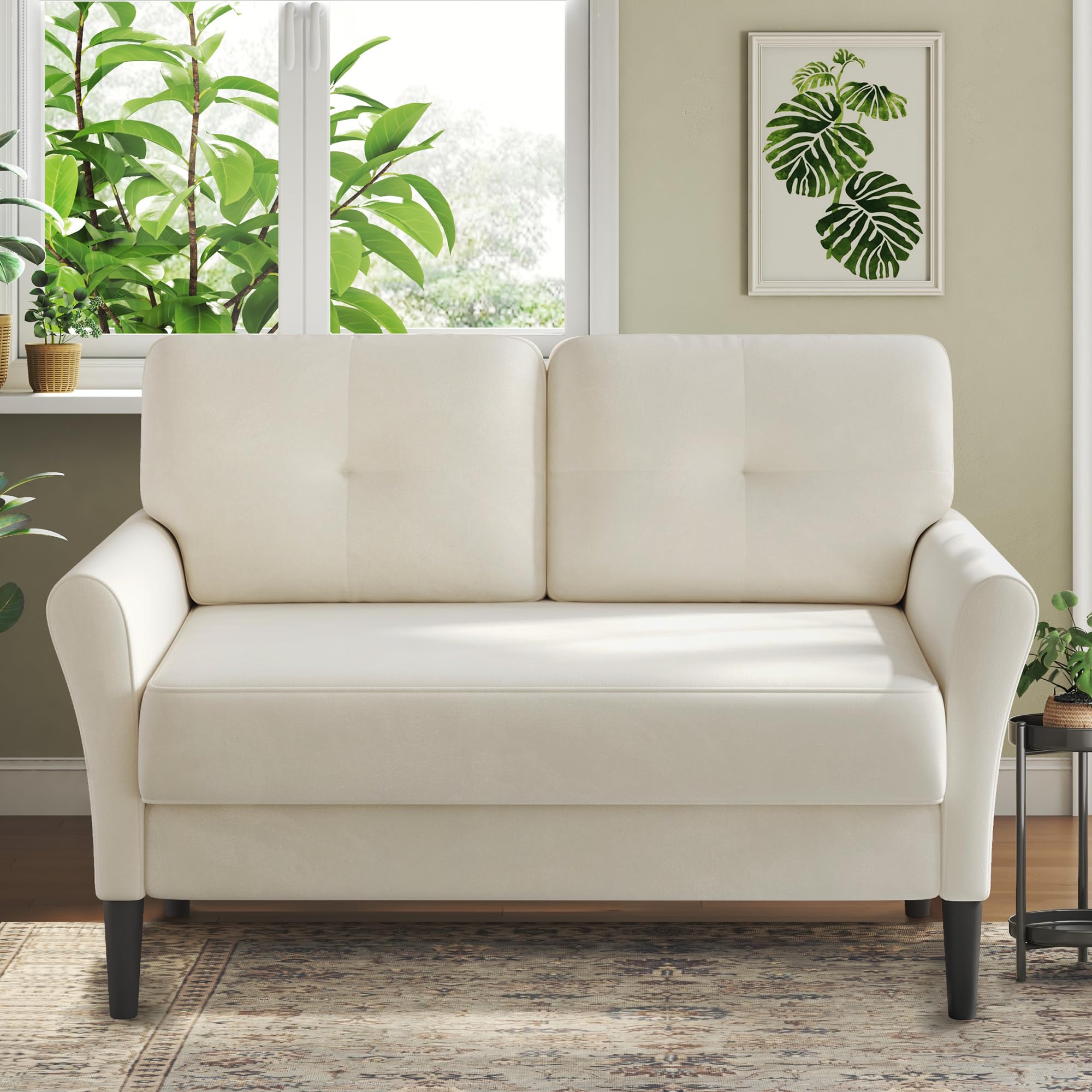 Amazon｜Vesgantti ソファ 2人掛け 幅123cm 組立簡単 コンパクトソファ