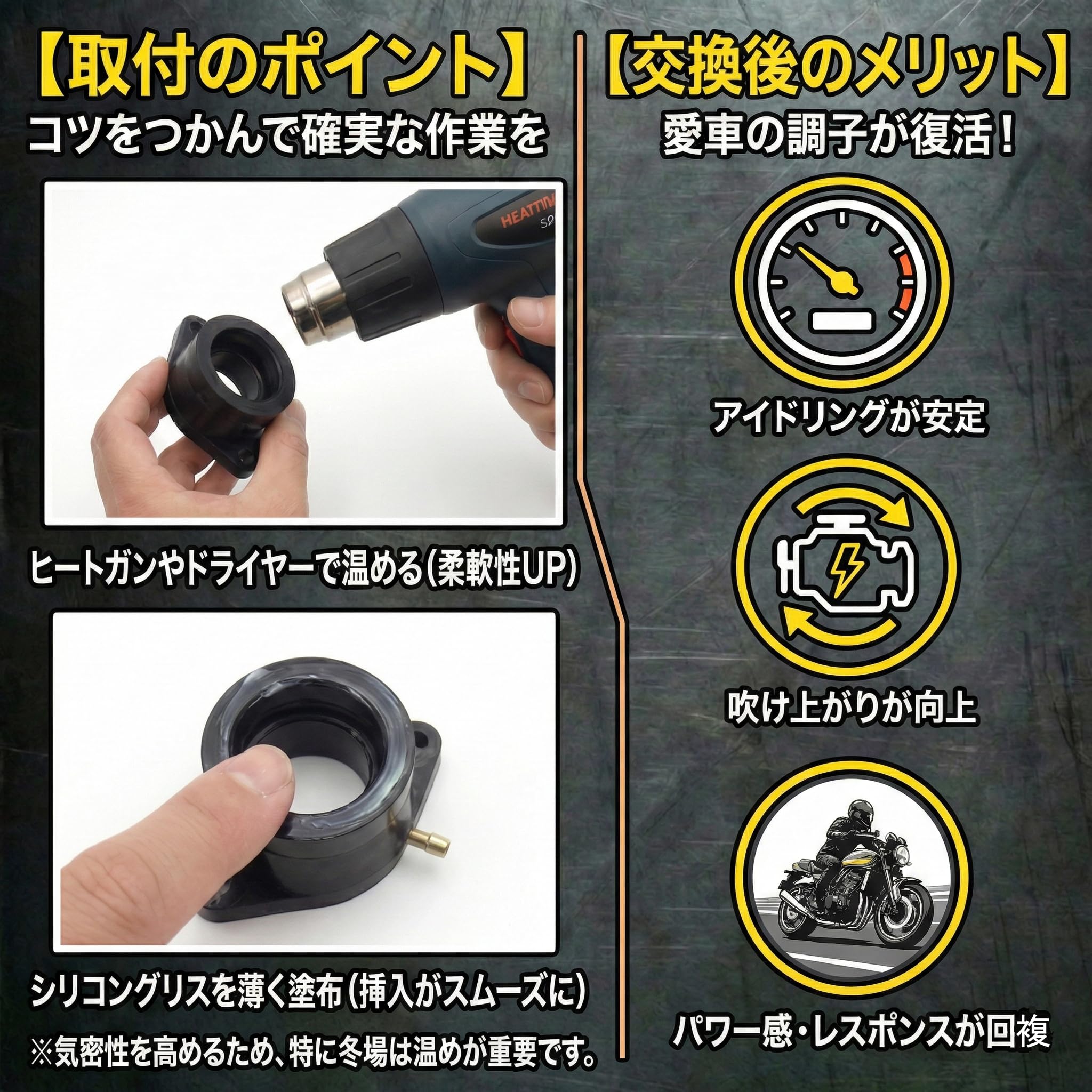 Amazon | MIMIA ヤマハ インシュレーター 4個セット バイク 用 Oリング