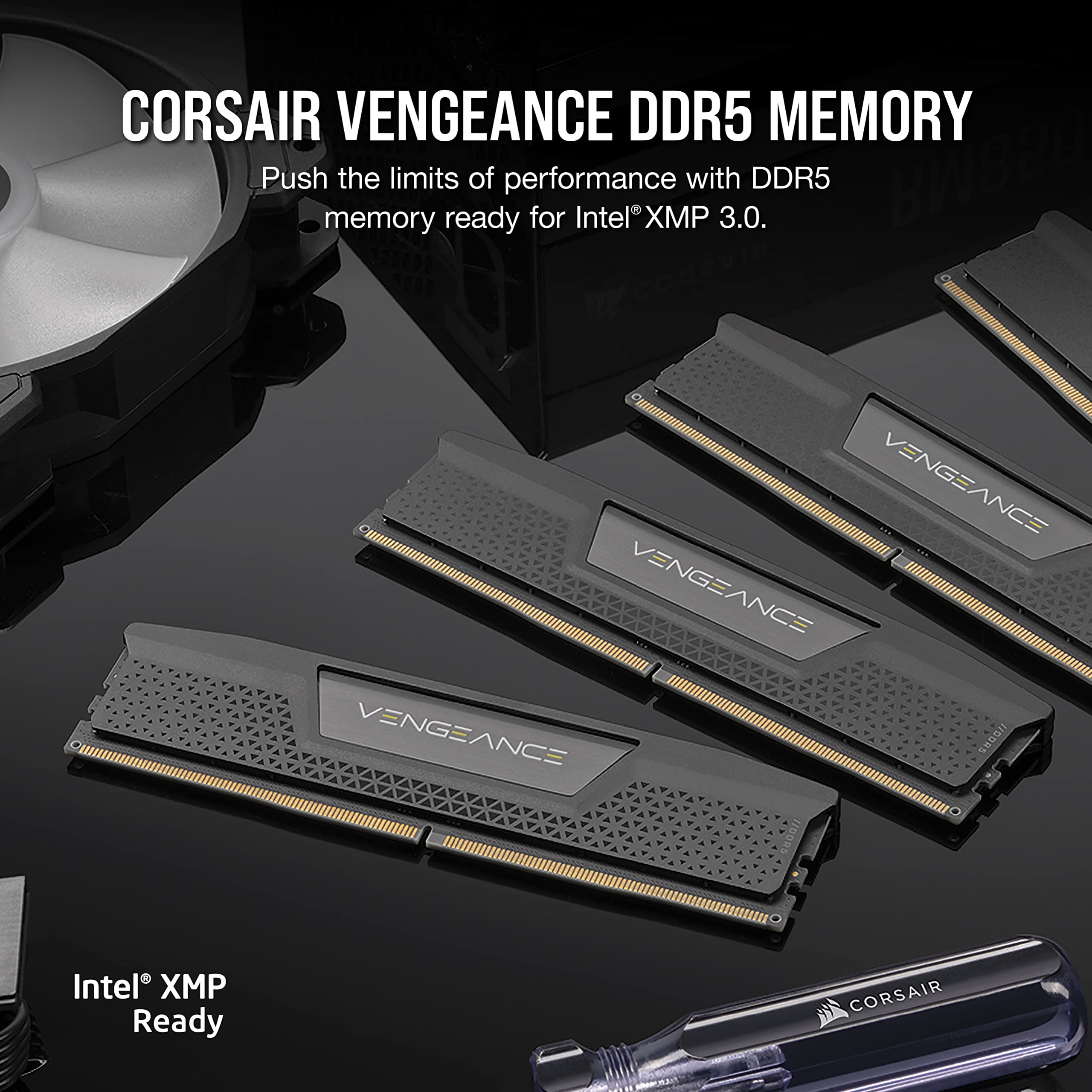 CORSAIR VENGEANCE DDR5 RAM 32GB (2x16GB) 5200MHz CL40-40-40-77