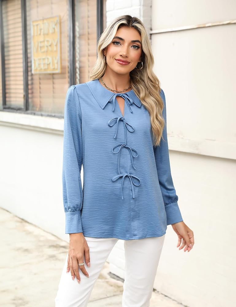 Blooming Jelly Women's Dressy Casual Blouses Business Work Tops