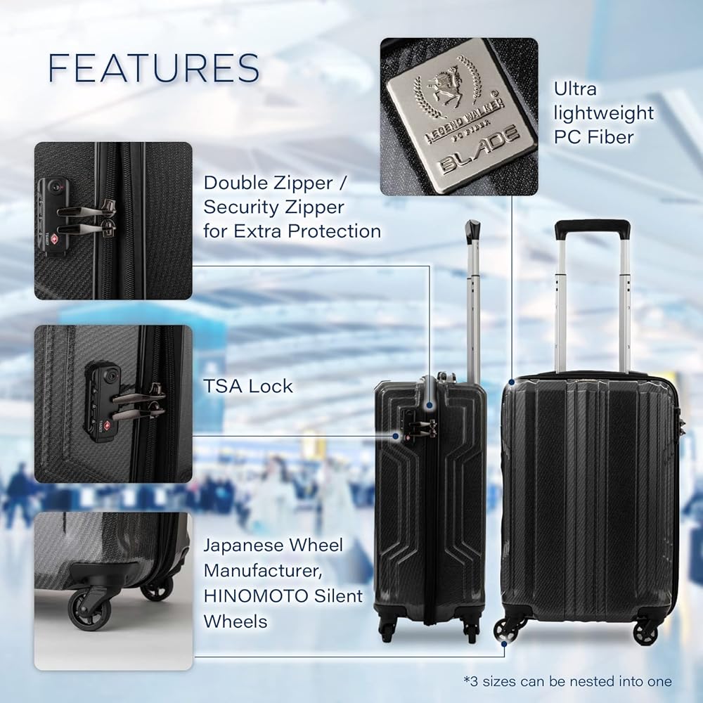 Amazon.com | LEGEND WALKER BLADE-Ultralight PC Fiber Luggage 26