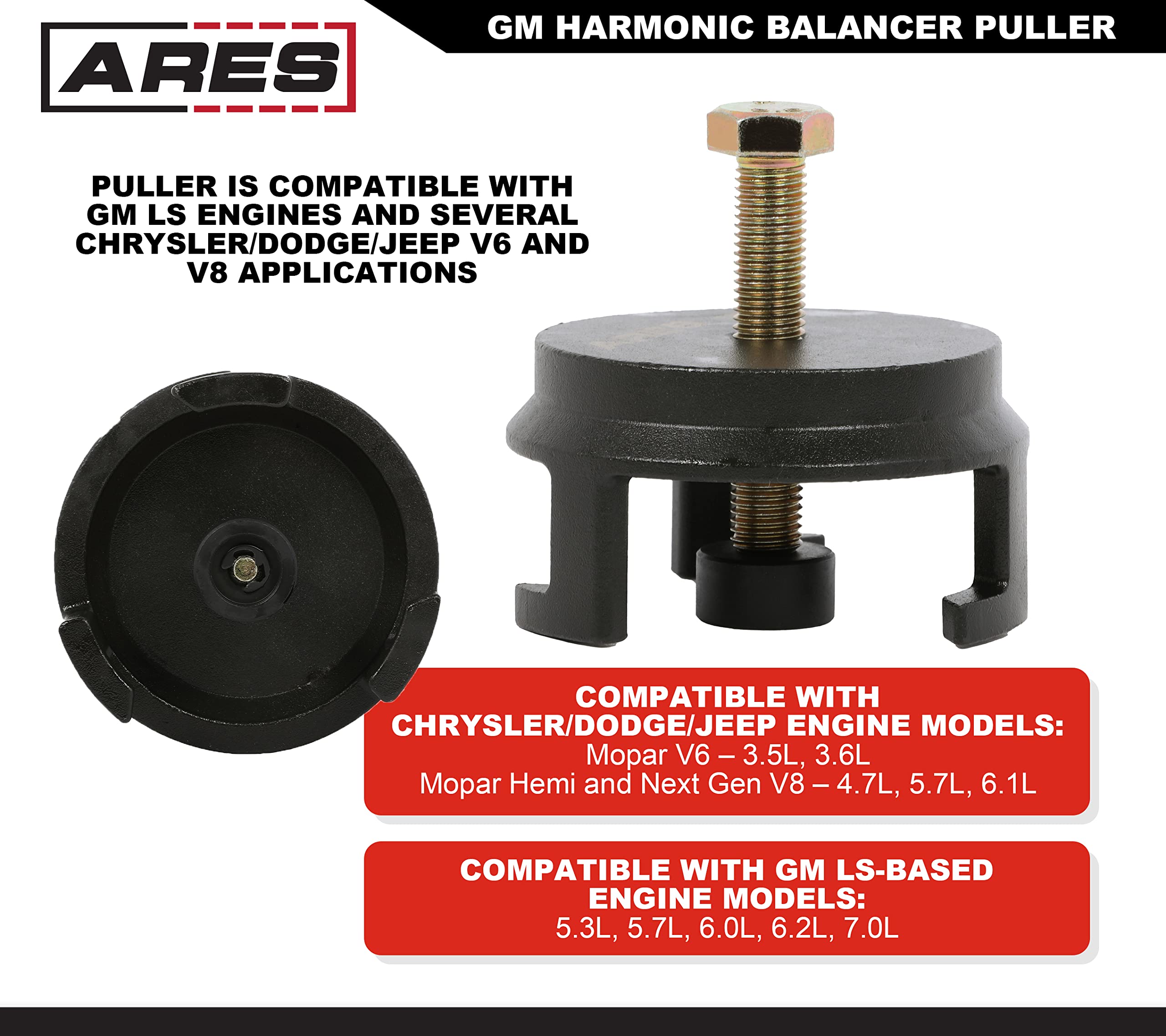 Hub Puller LS Harmonic Balancer Puller Tool - Remove Crank Pulley