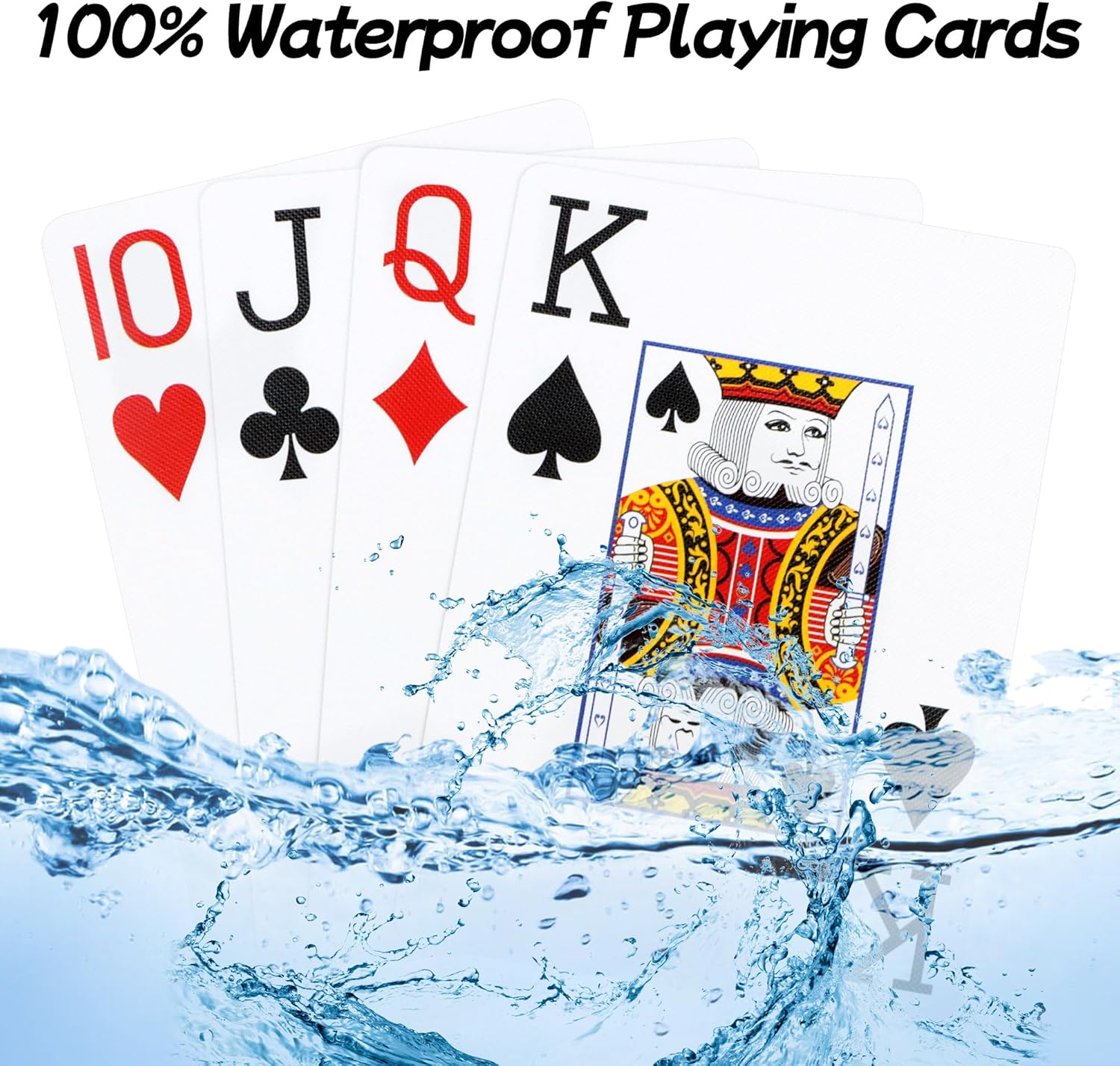 T＆M ポーカー用プラスチックトランプ 防水（赤・青50セット) T＆M