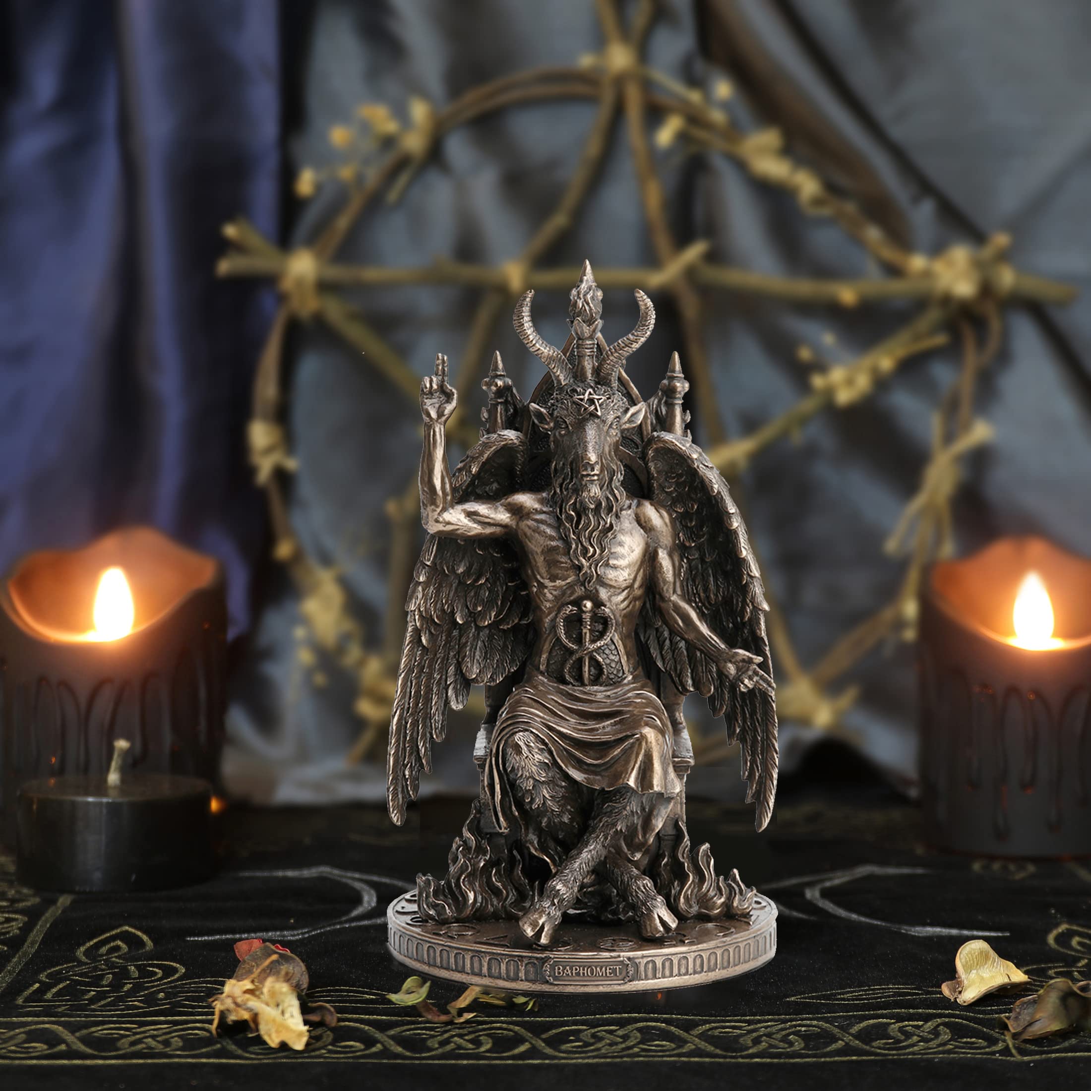 Amazon.co.jp: Veronese Design 9 1/2インチ バフォメット像 樹脂像