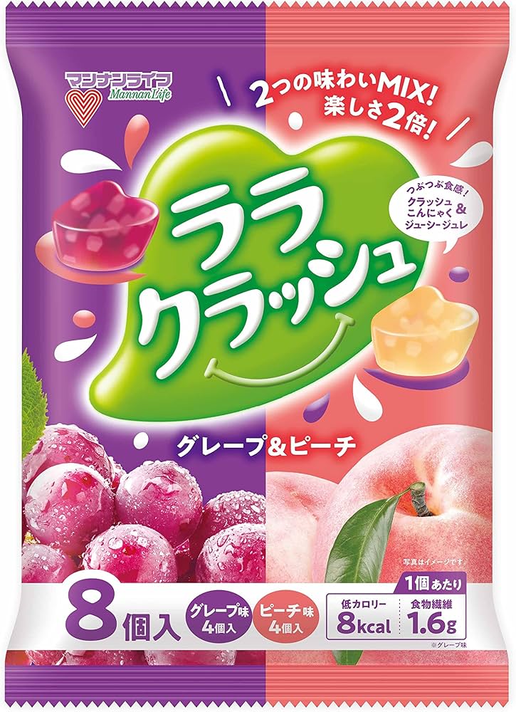 Amazon.co.jp: マンナンライフ ララクラッシュアソートグレープ&ピーチ