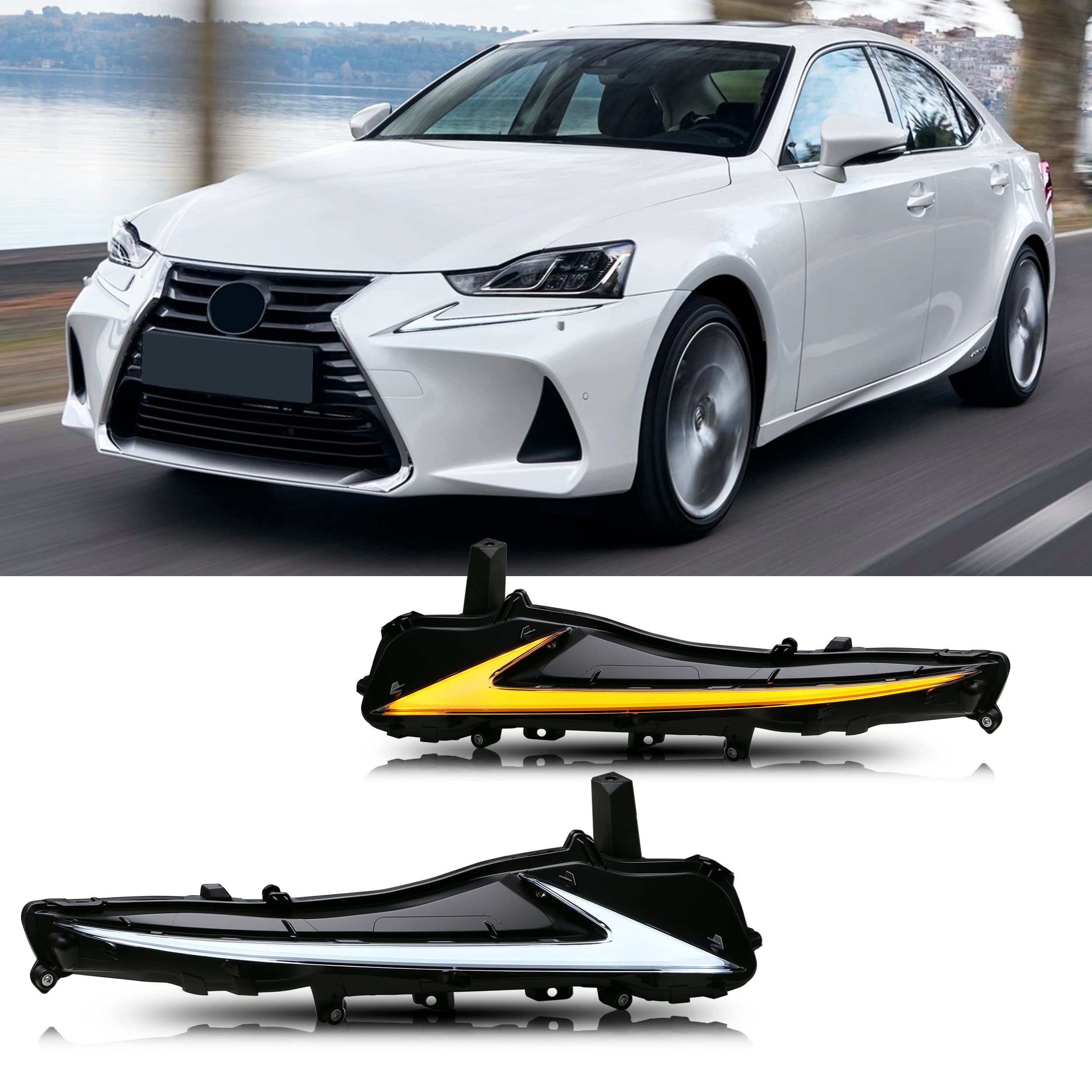 Amazon | レクサス IS デイライト ヘッドライト ヘッドランプ 3代目 30