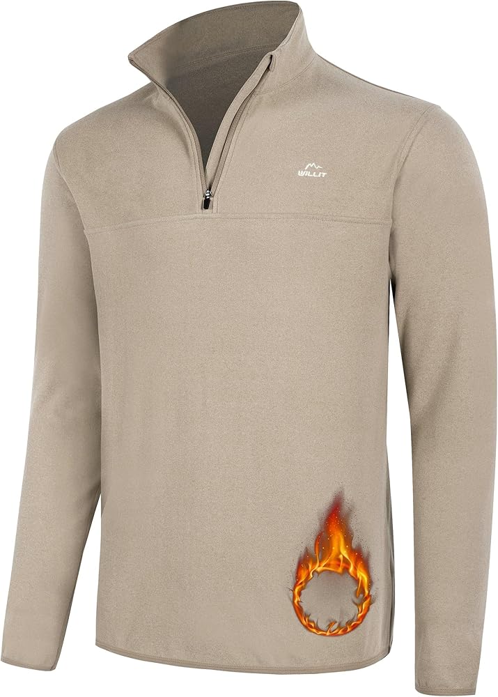Amazon.com: Willit Men's Fleece Pullover Winter Shirts Long Sleeve