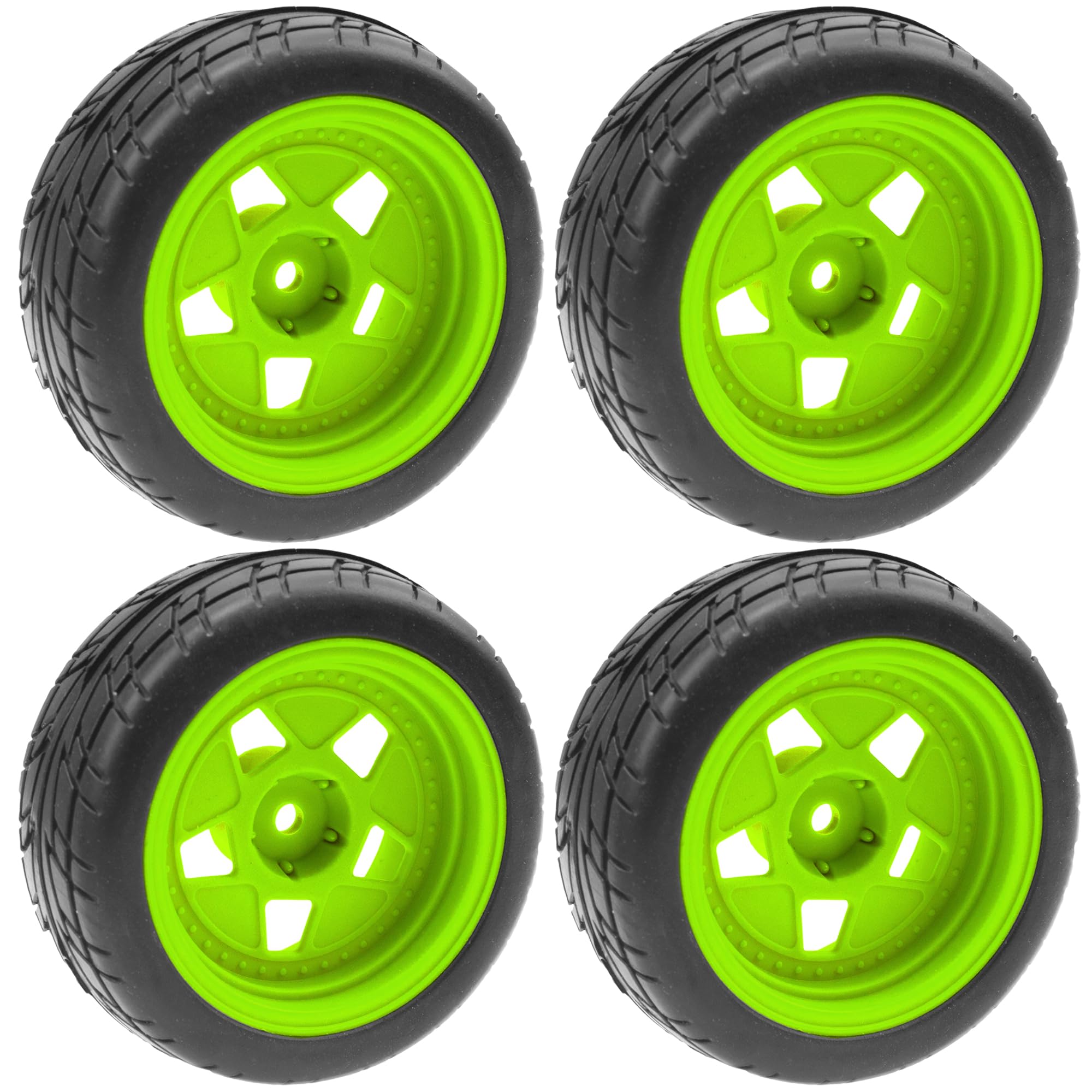 Amazon | ShareGoo ナイロンホイールリム ラバータイヤ付き RC 12mm 六