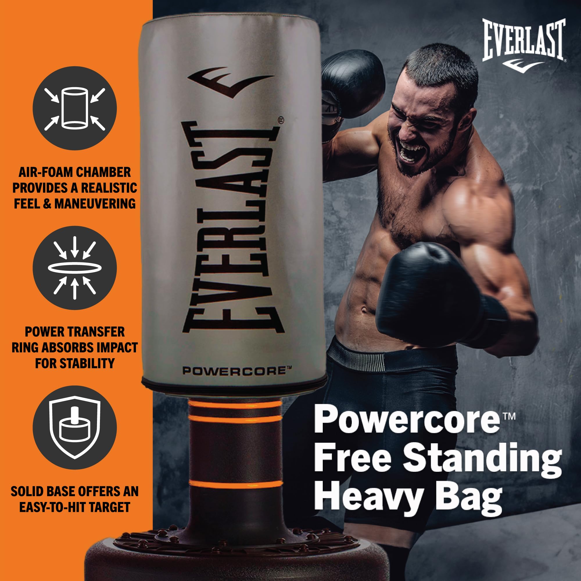 Amazon.co.jp: Everlast Powercore 自立式 屋内 丸みを帯びた高耐久