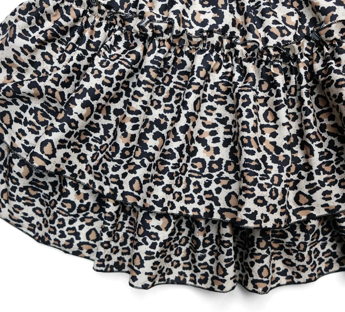 Amazon.co.jp: [NAMEOF] レオパード ティアード ミニスカート ミニスカ