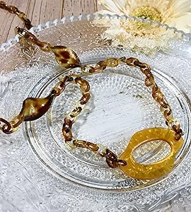 Amazon | 天然工房 べっこう屋さん 本べっ甲 ロング ネックレス Top 白