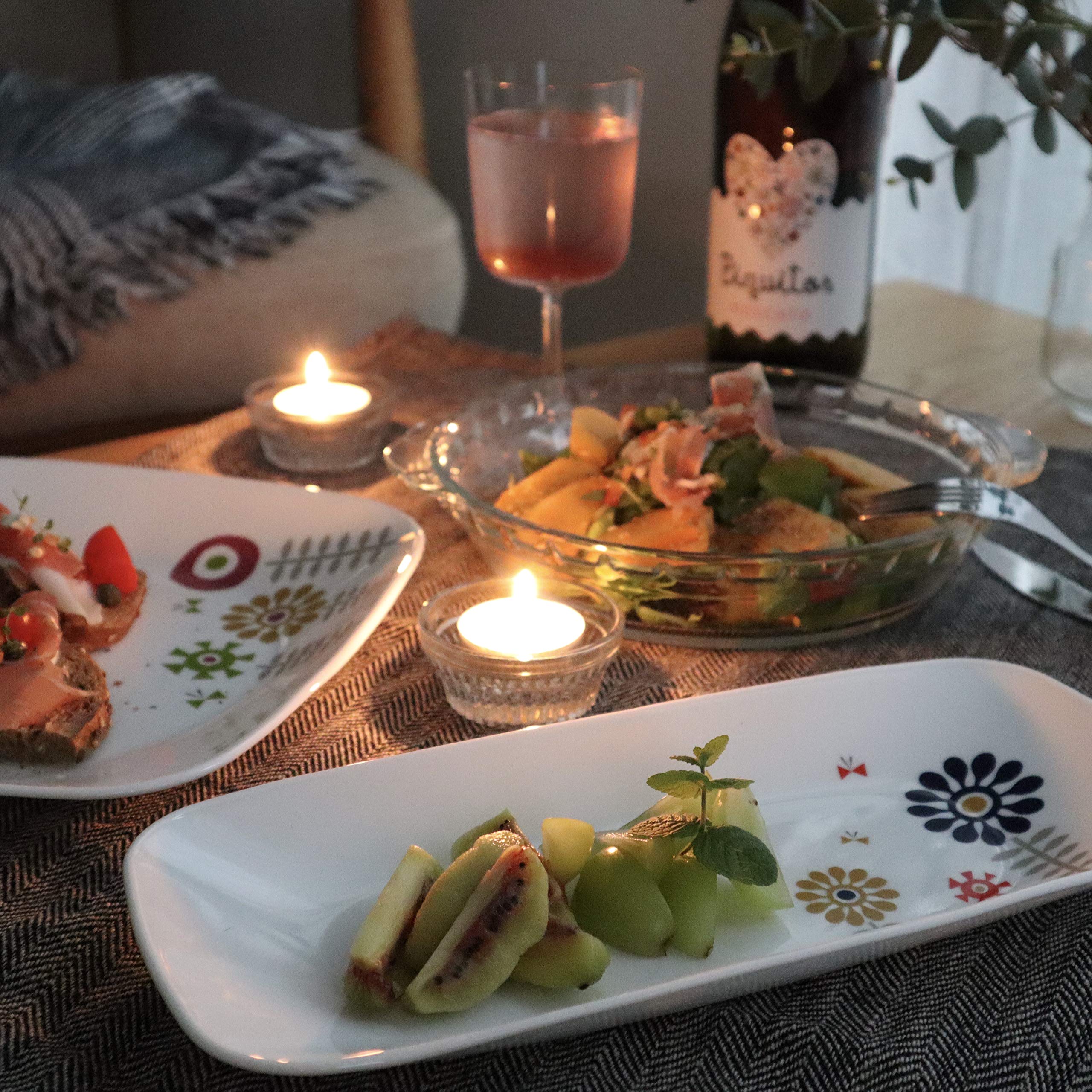 Amazon.co.jp: コレール スクエア 長皿 5枚セット 皿 プレート 割れ