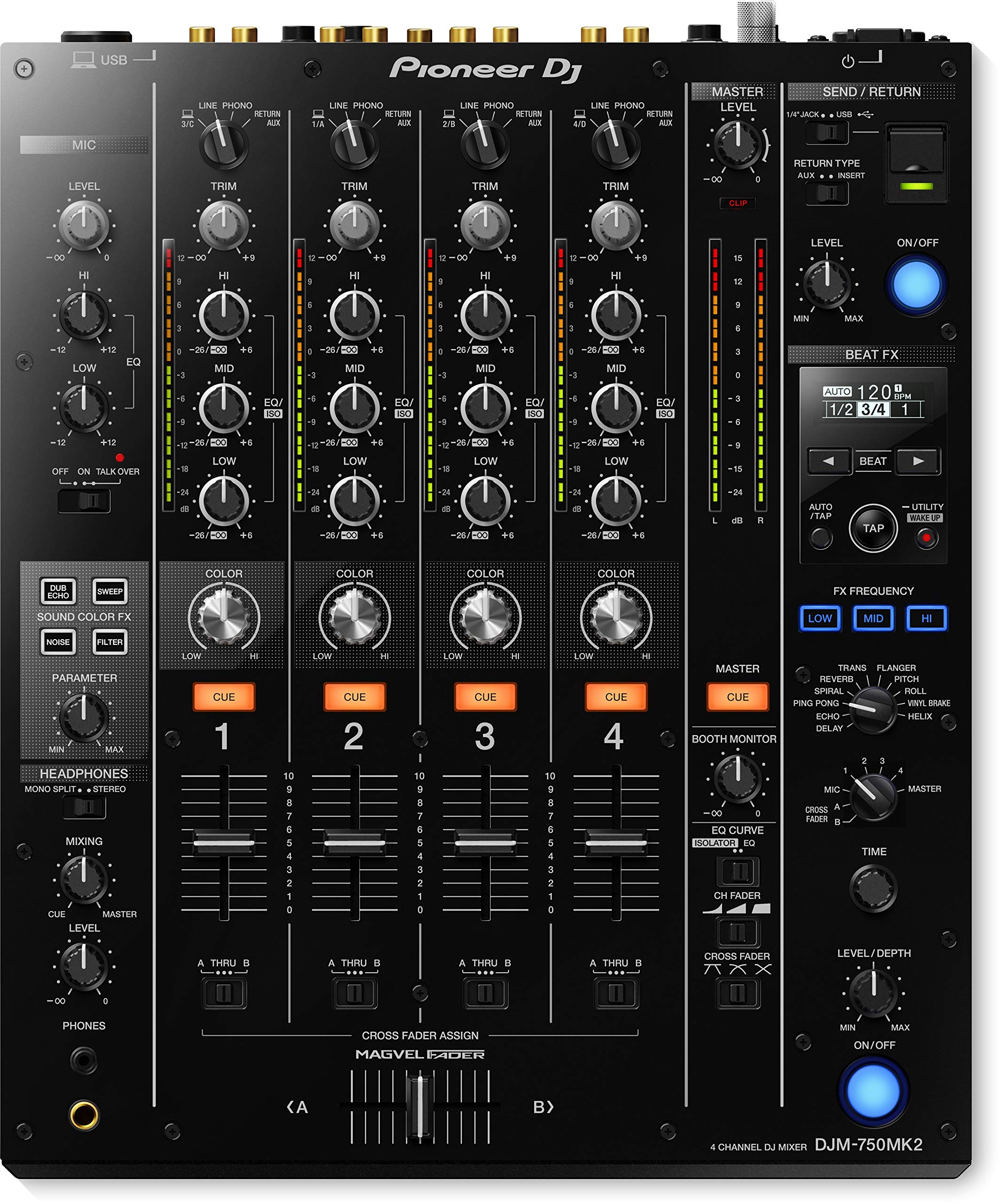 Amazon.com: Pioneer DJ DJM-750MK2 4-Channel Performance DJ Mixer