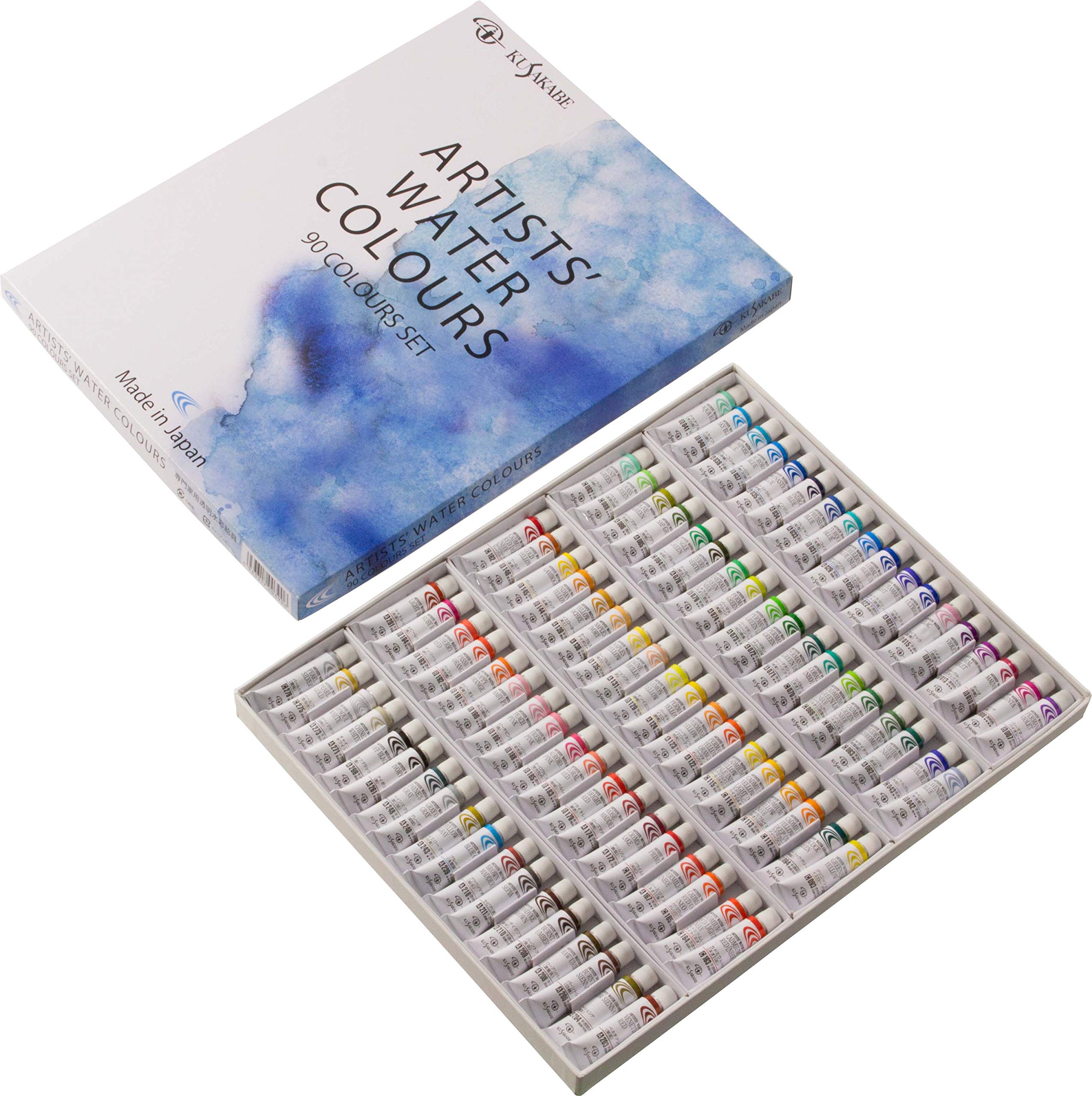 Amazon | クサカベ(KUSAKABE) 透明水彩絵具 90色セット 5ml(2号