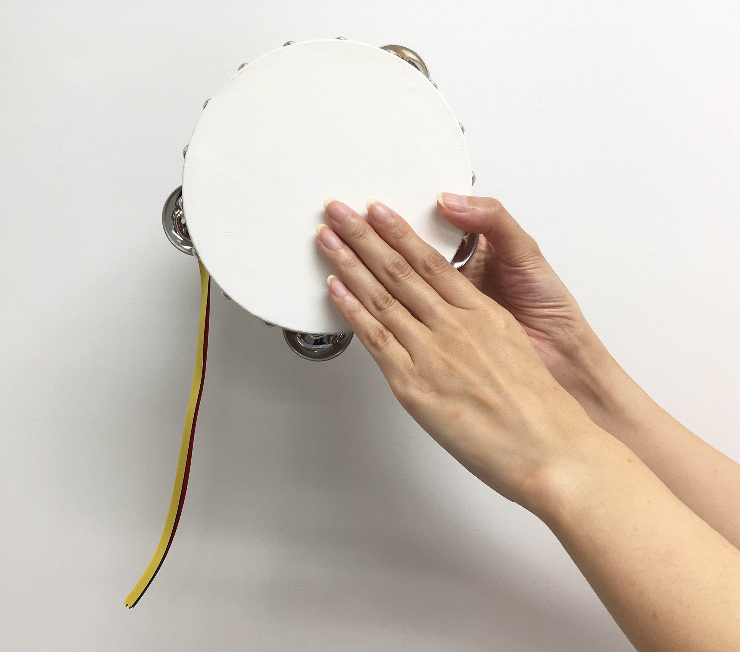 Amazon.co.jp: 野上木工 ヤマヨ タンバリン 15cm クリア（木目・白枠