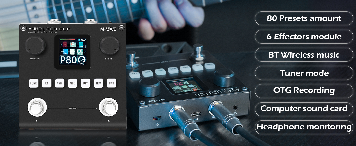 Amazon.com: M-VAVE ANN Black Pedal Box Multi Effects Guitar Base