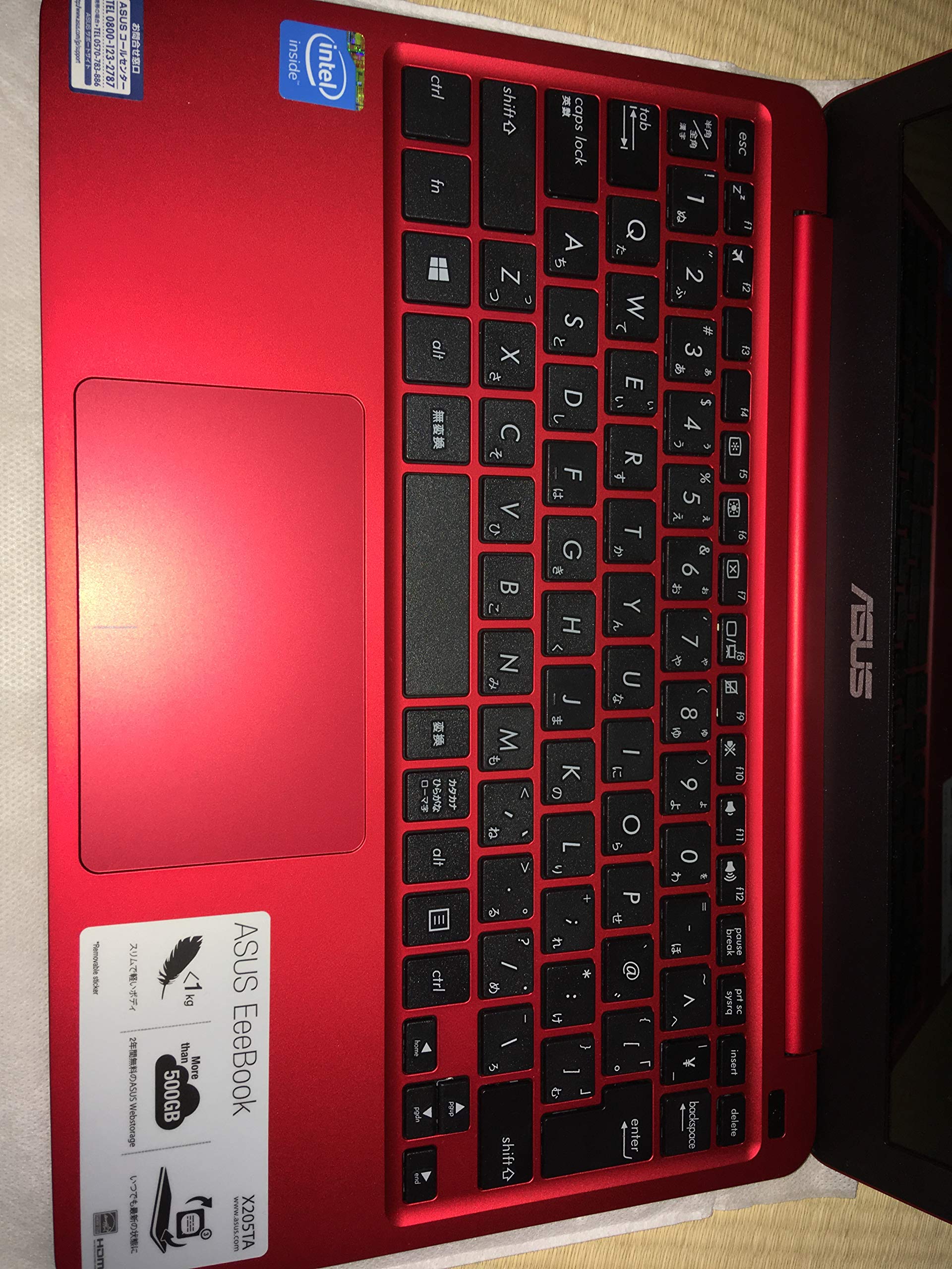 Amazon.co.jp: ASUS ノートブック X205TA レッド (WIN8.1 BING-32B