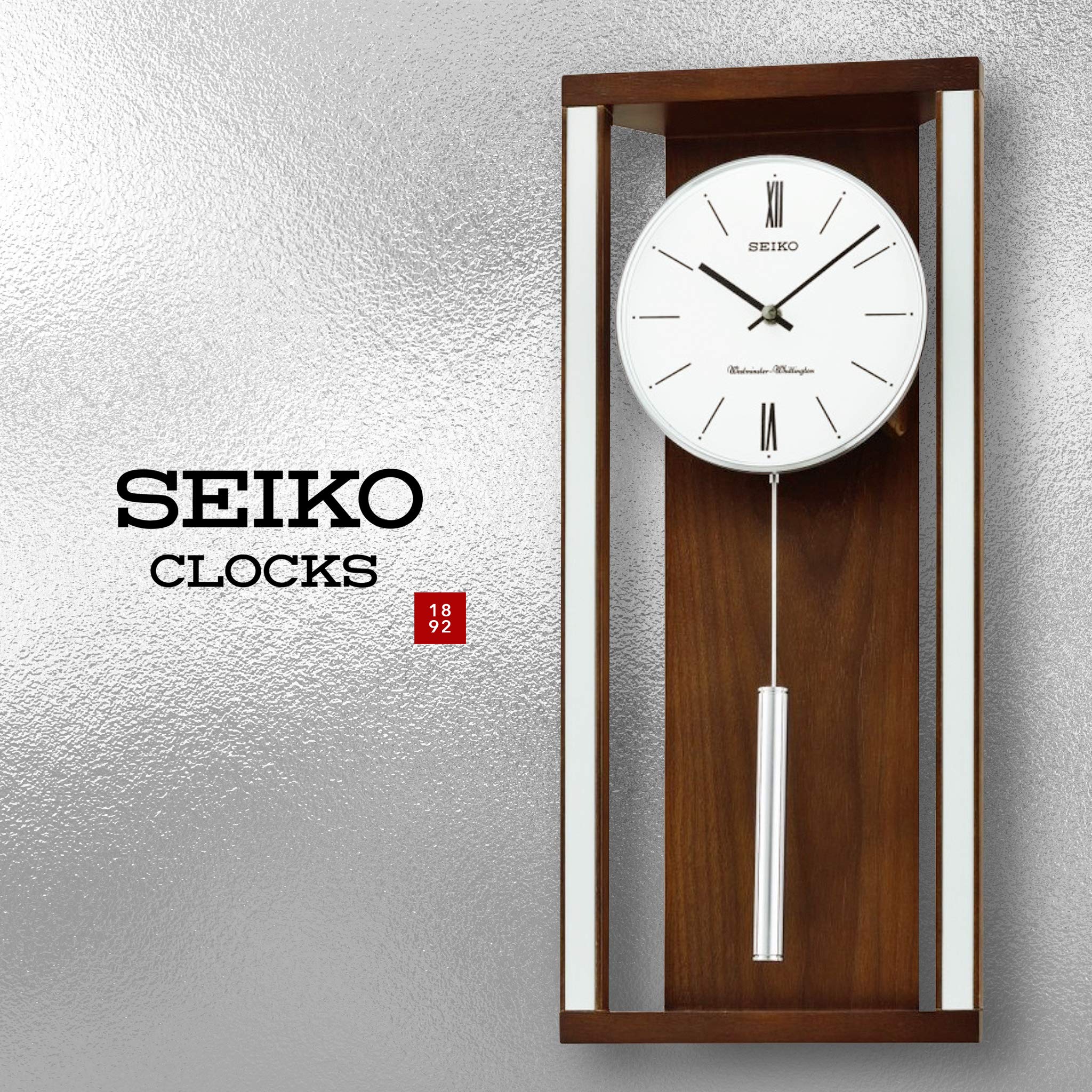 Amazon.co.jp: Seiko モダンで洗練された壁掛け時計 振り子とデュアル