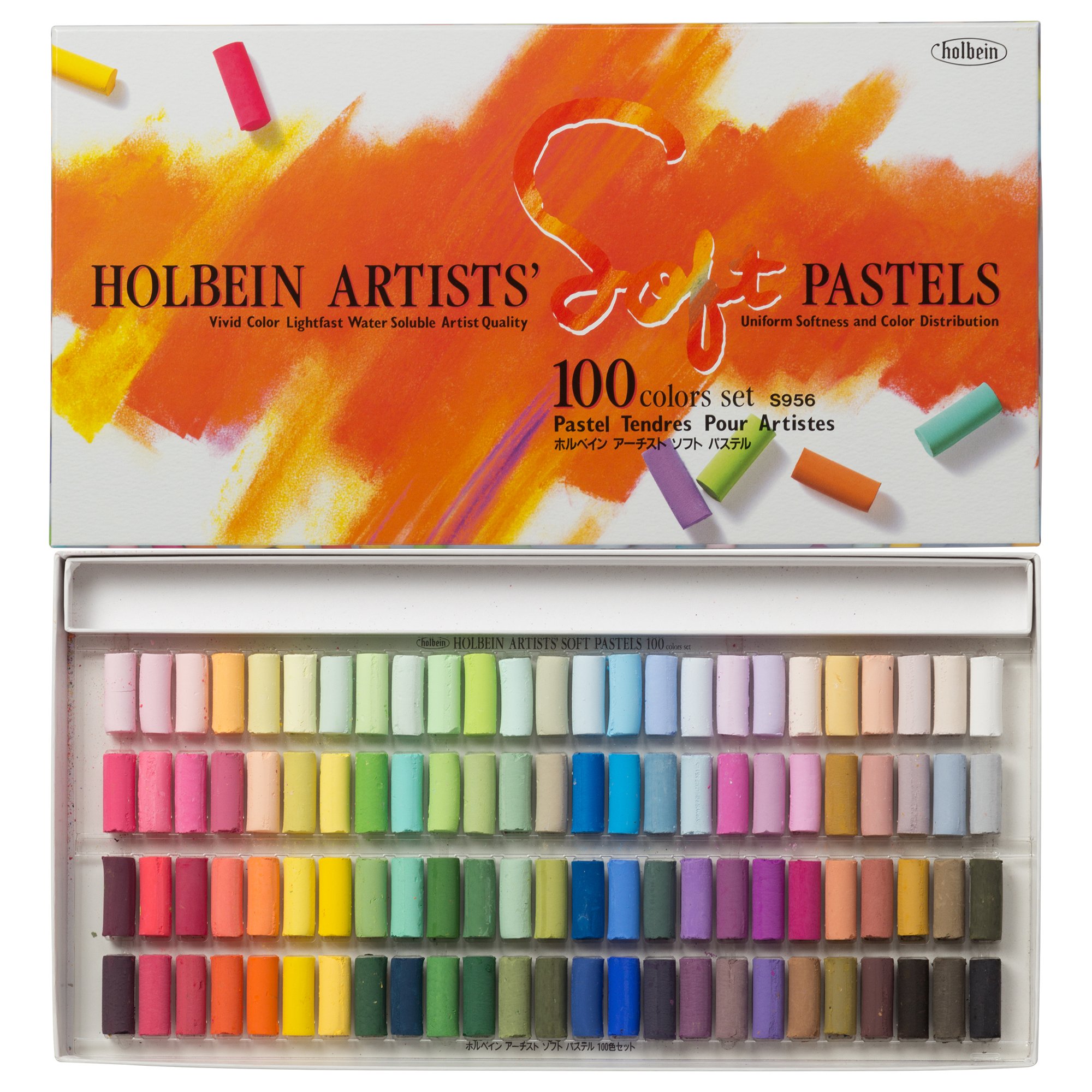 Amazon | ホルベイン ソフトパステル S956 100色セット 09956