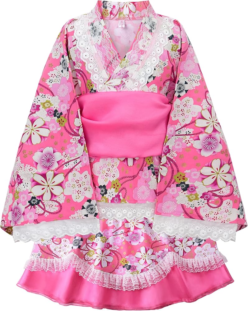 Amazon.co.jp: [ReliBeauty] 浴衣ドレス 子供 女の子 セパレート ラメ