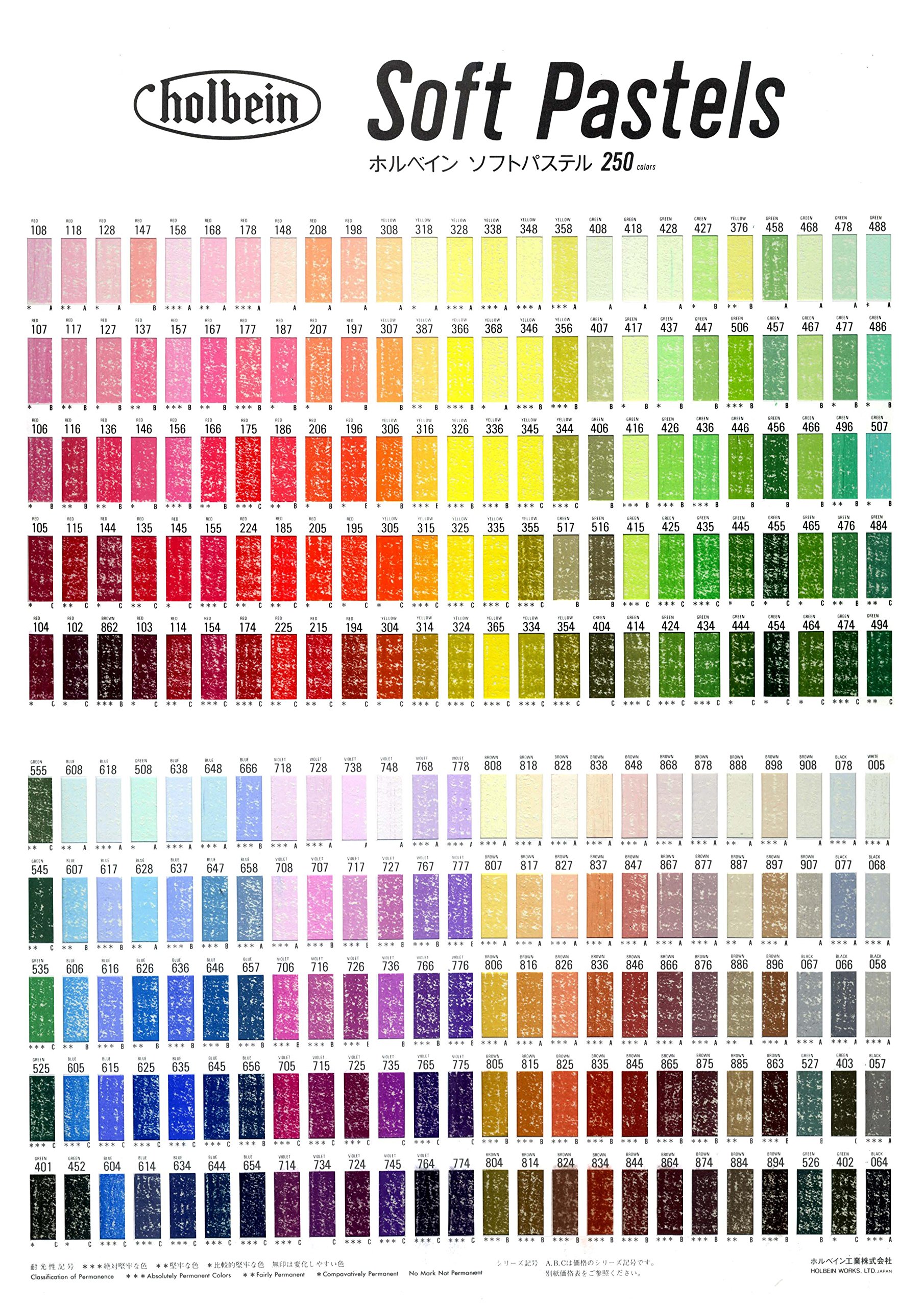 Amazon | ホルベイン ソフトパステル S956 100色セット 09956