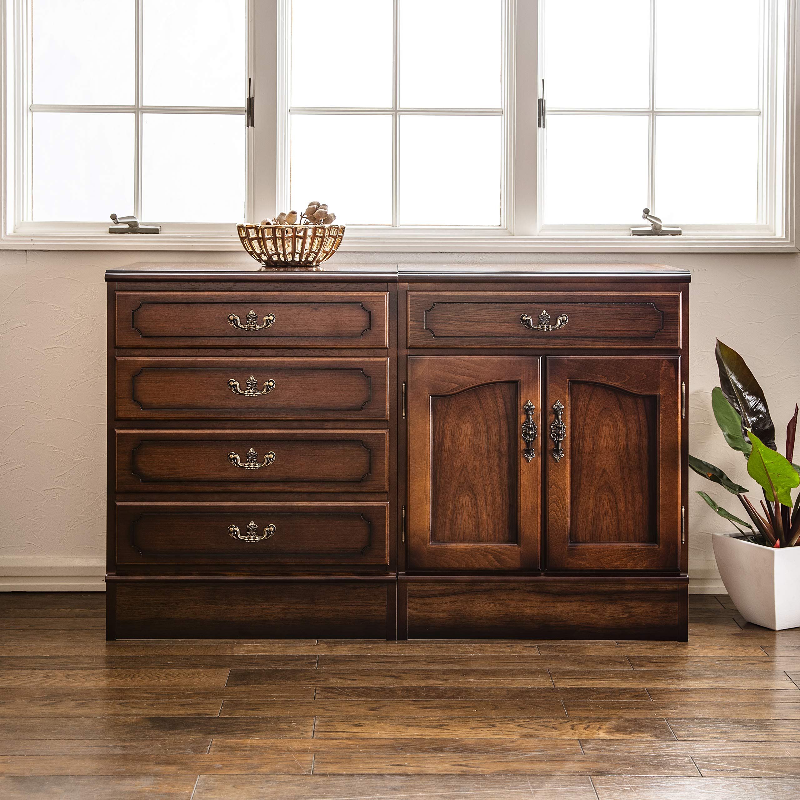 Amazon.co.jp: 【カリモク正規品】コロニアル チェスト 引出4段