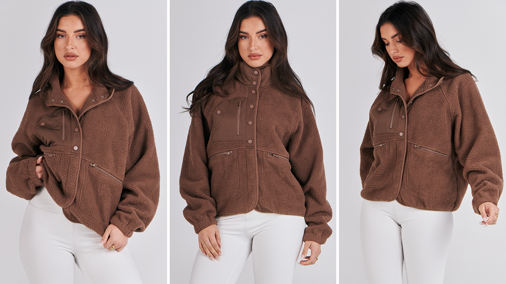 ANRABESS Womens Fuzzy Fleece Jacket Fall Casual Long Sleeve