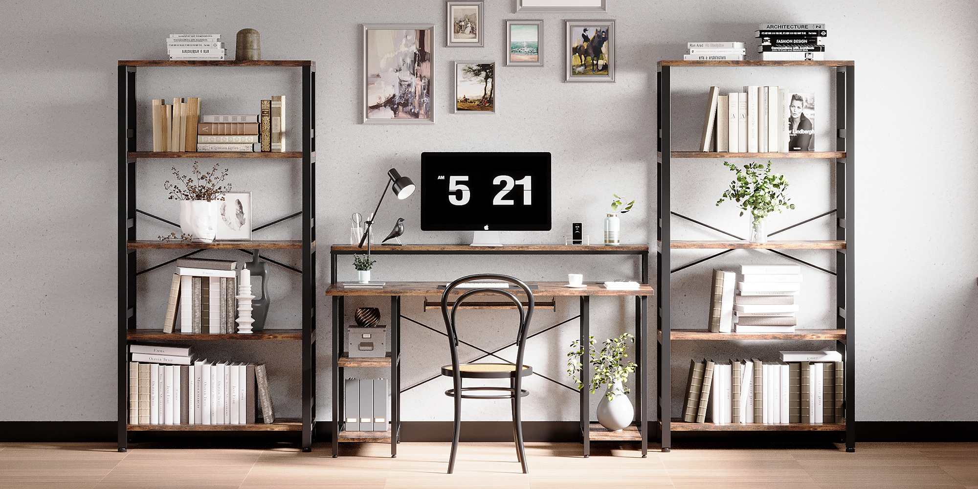 Amazon.com: IRONCK Bookshelves and Bookcases, 31.5in Wide Shelf 5